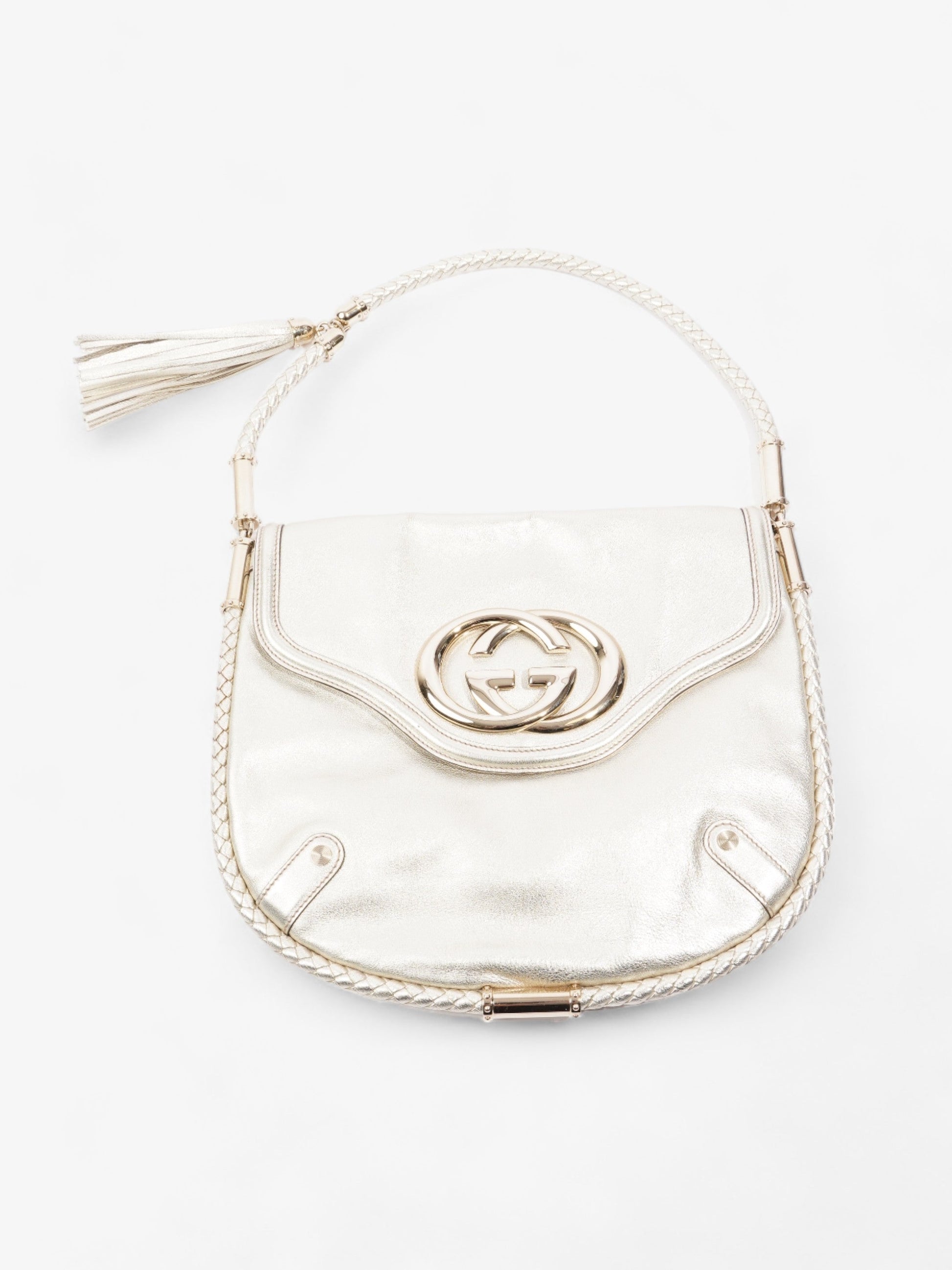 Gucci Tassel Light Shoulder Bag Leather Gold