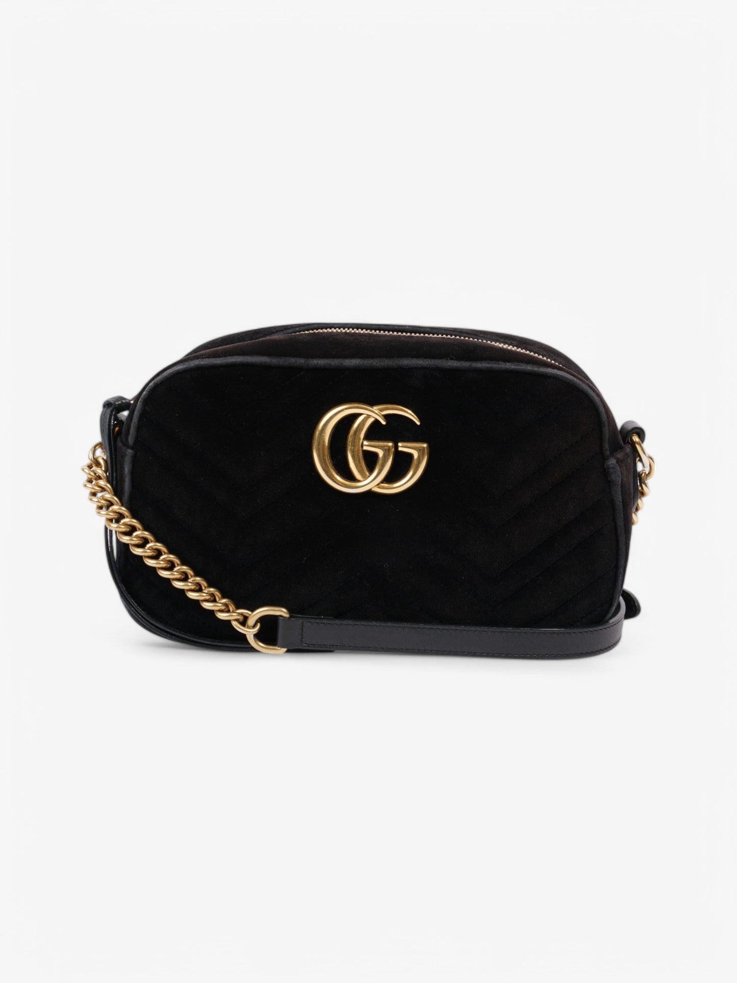 Gucci Marmont Velvet Crossbody Bag Black Small