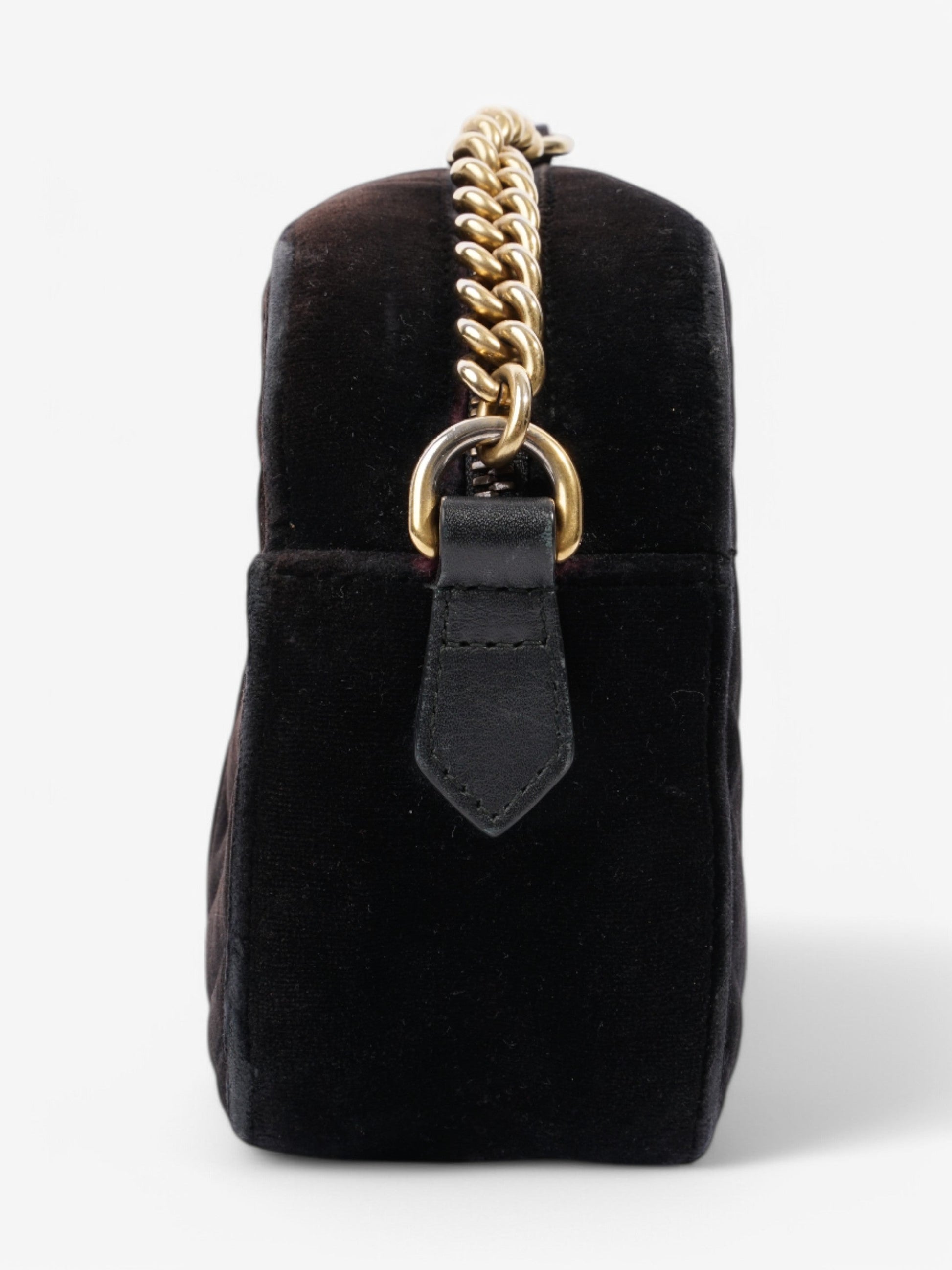 Gucci Marmont Velvet Crossbody Bag Black Small