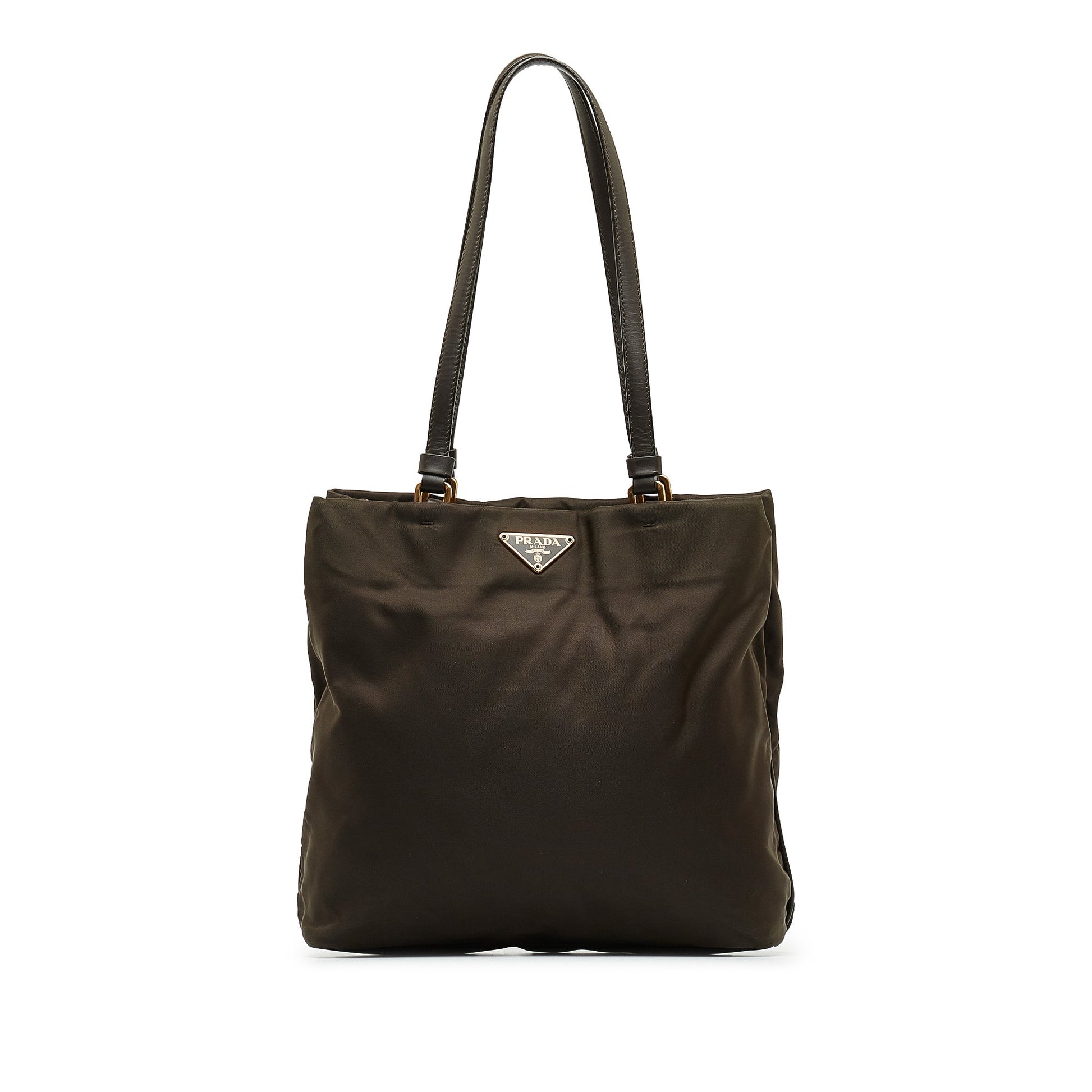 Prada Prada Tessuto Tote Bag Green Nylon Canvas
