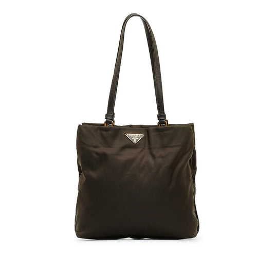 Prada Prada Tessuto Tote Bag Green Nylon Canvas