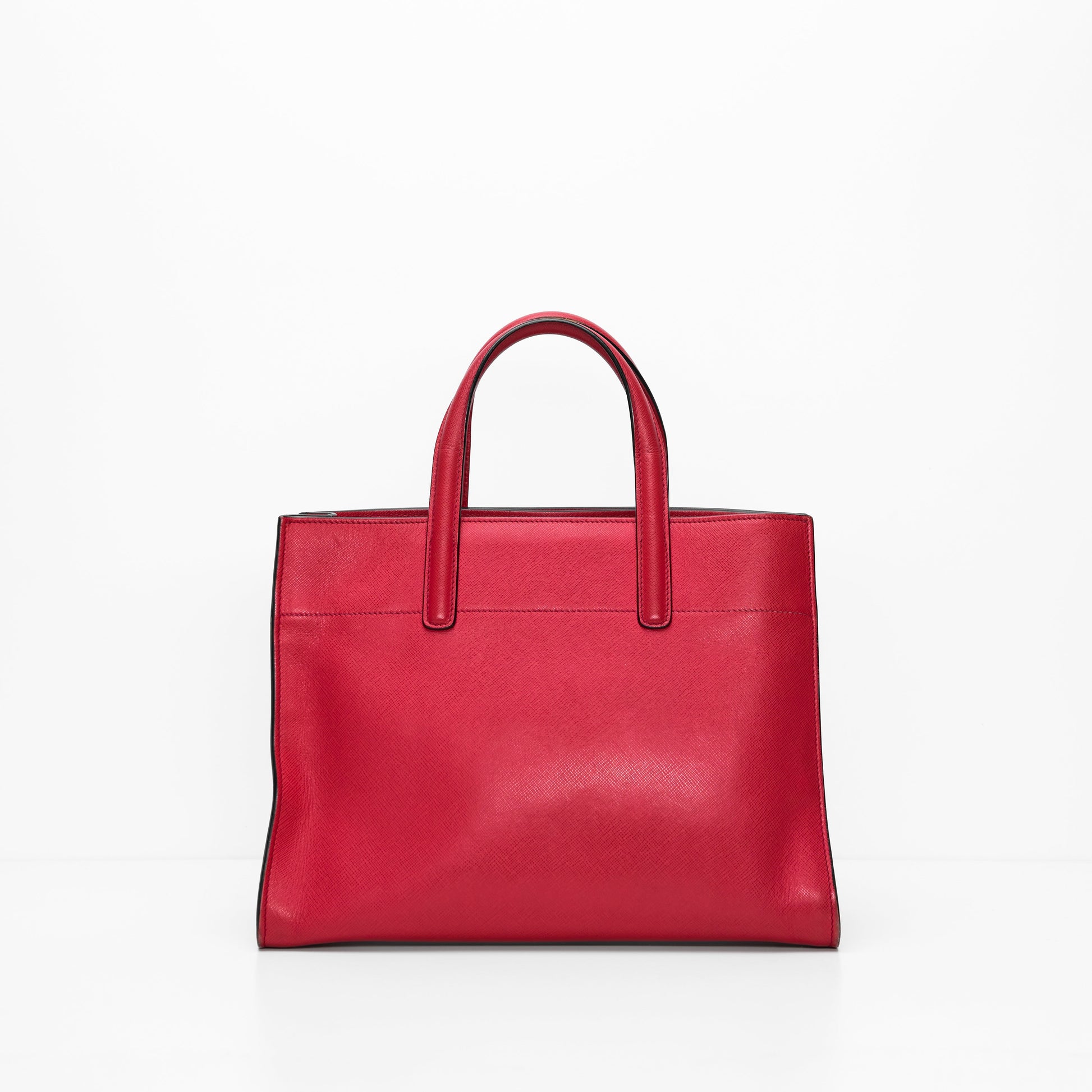 Prada Soft Tote Bag Leather Saffiano Pink