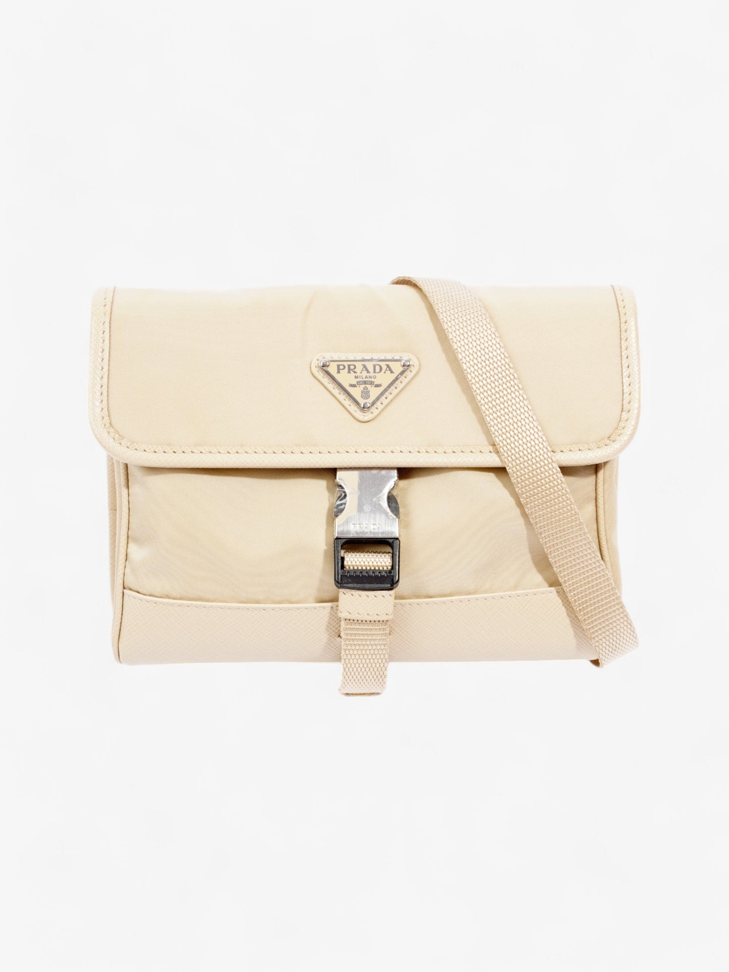 Prada Tessuto Crossbody Sand Re Nylon Crossbody Bag