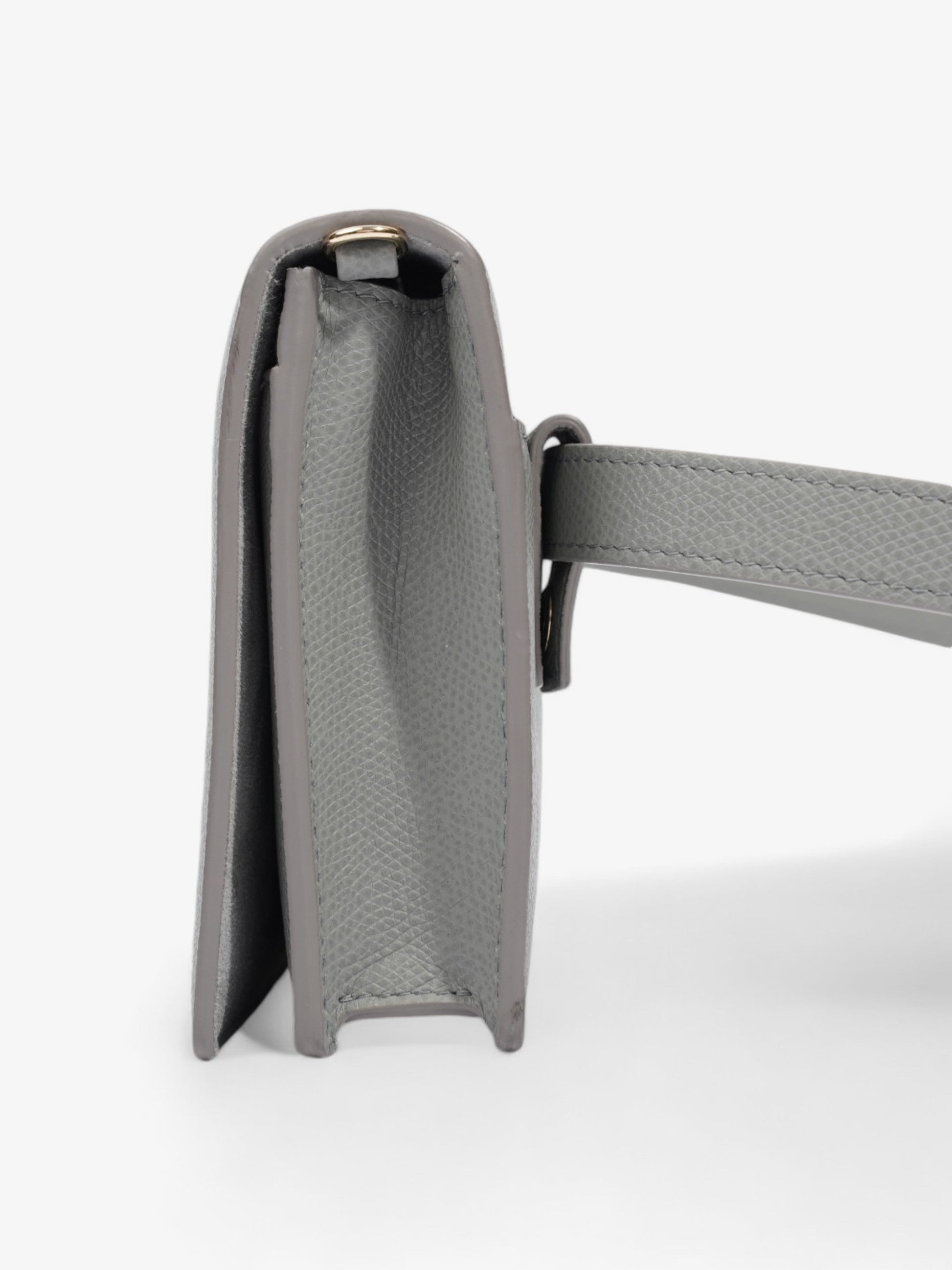 Dior Christian Montaigne Pouch Grey Calfskin Crossbody Bag Leather Gray