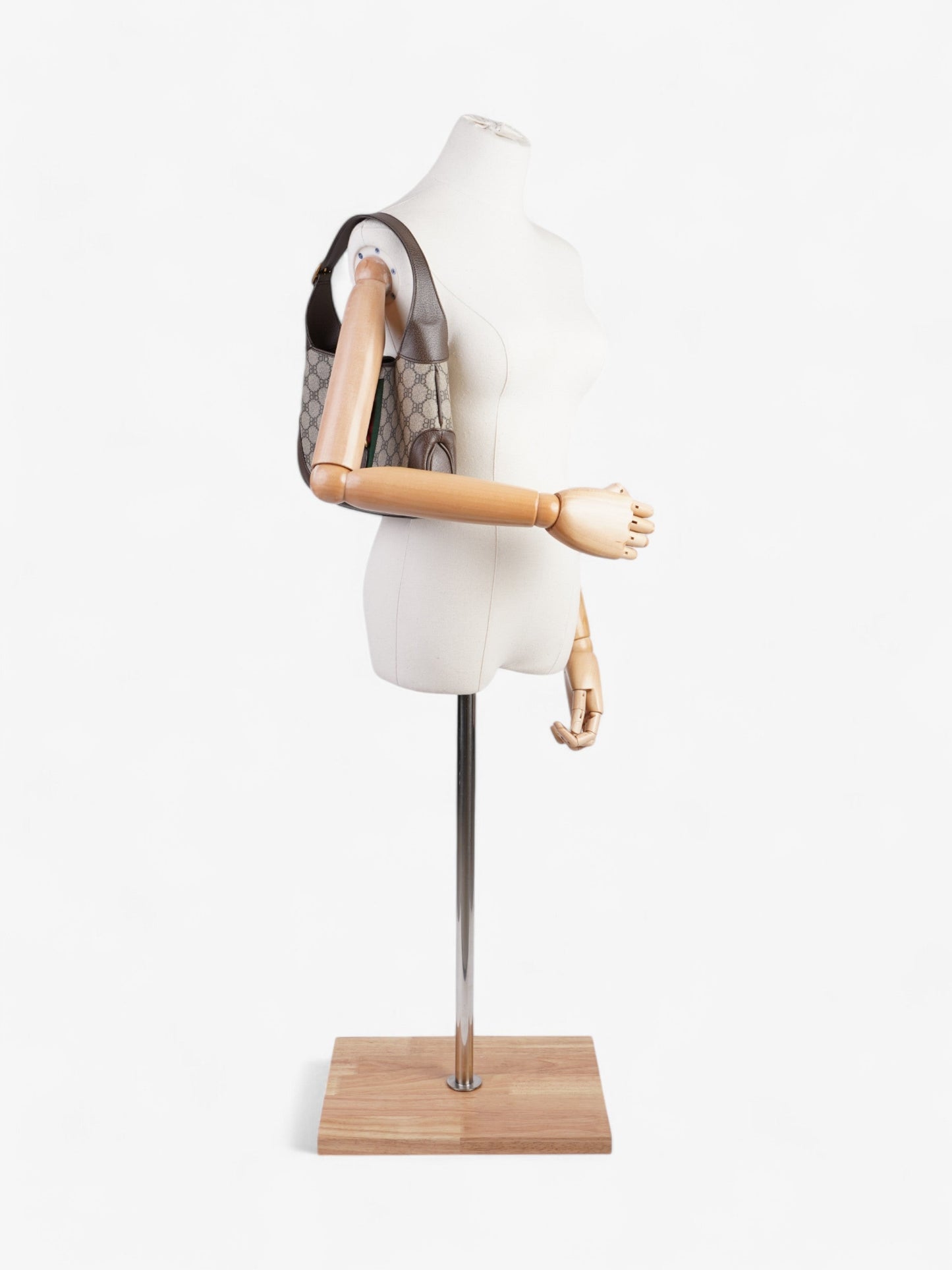 Gucci Balenciaga Hacker Project Jackie Coated Shoulder Bag Canvas Brown