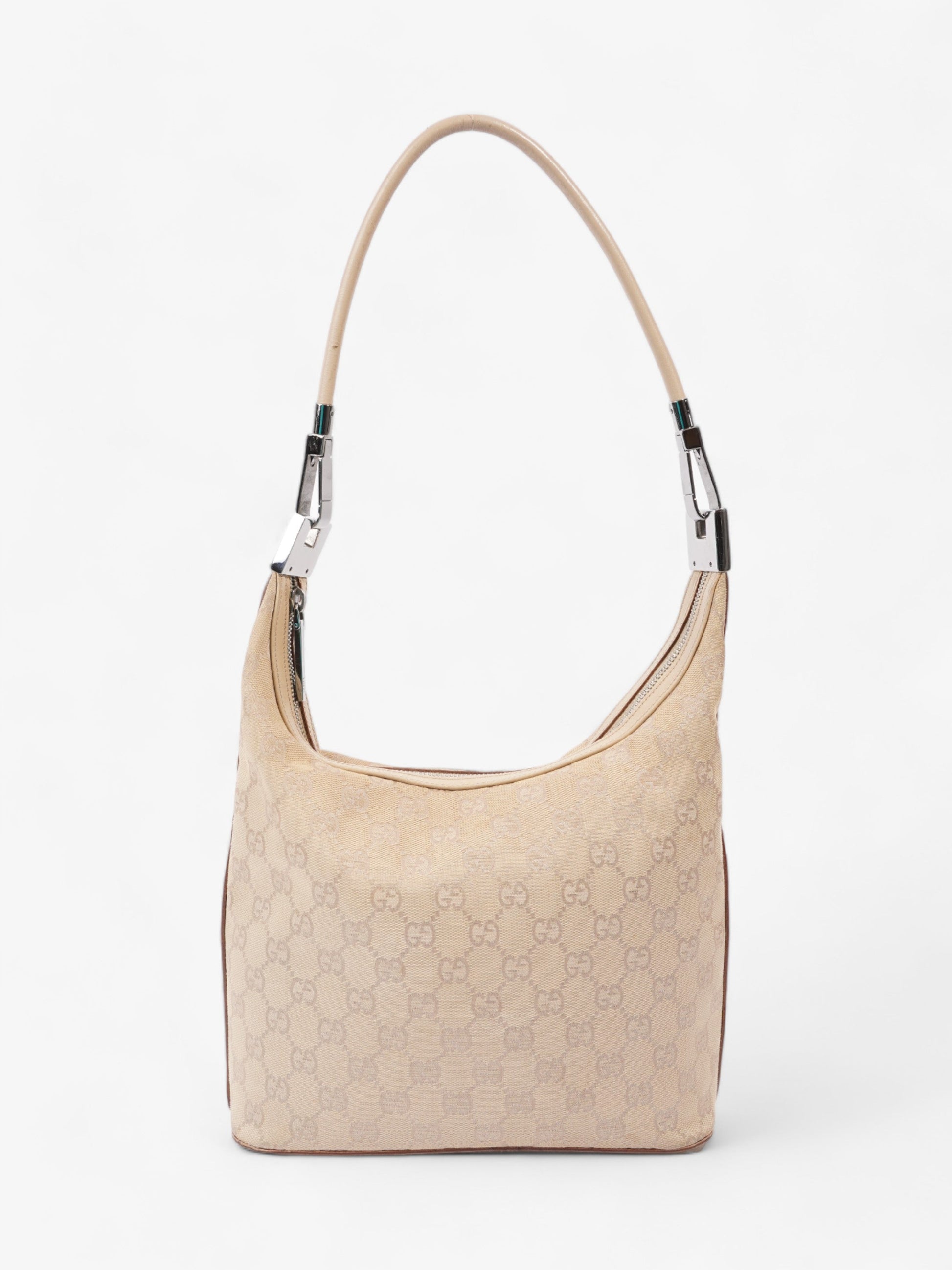 Gucci Hobo Supreme Canvas Beige Shoulder Bag