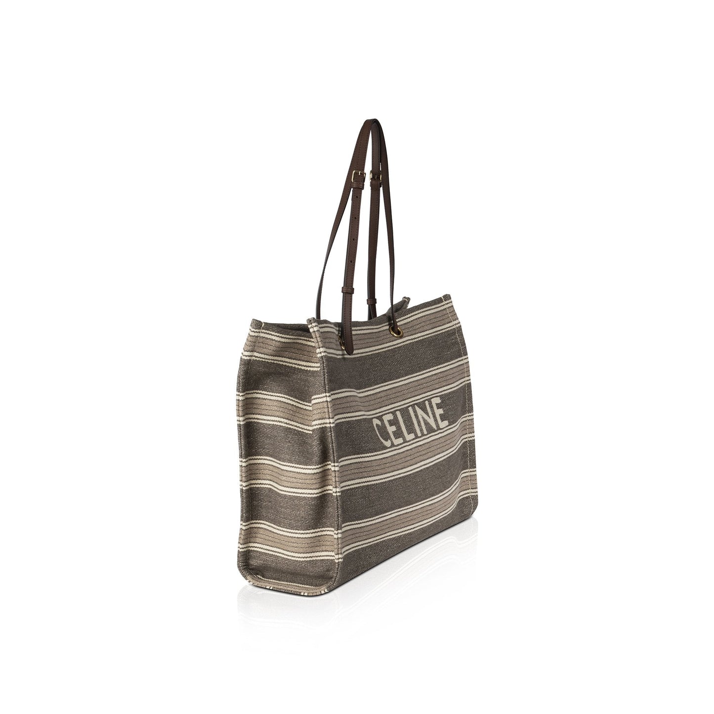 Celine Striped Jacquard Cabas Tote Handbag Tote Bag