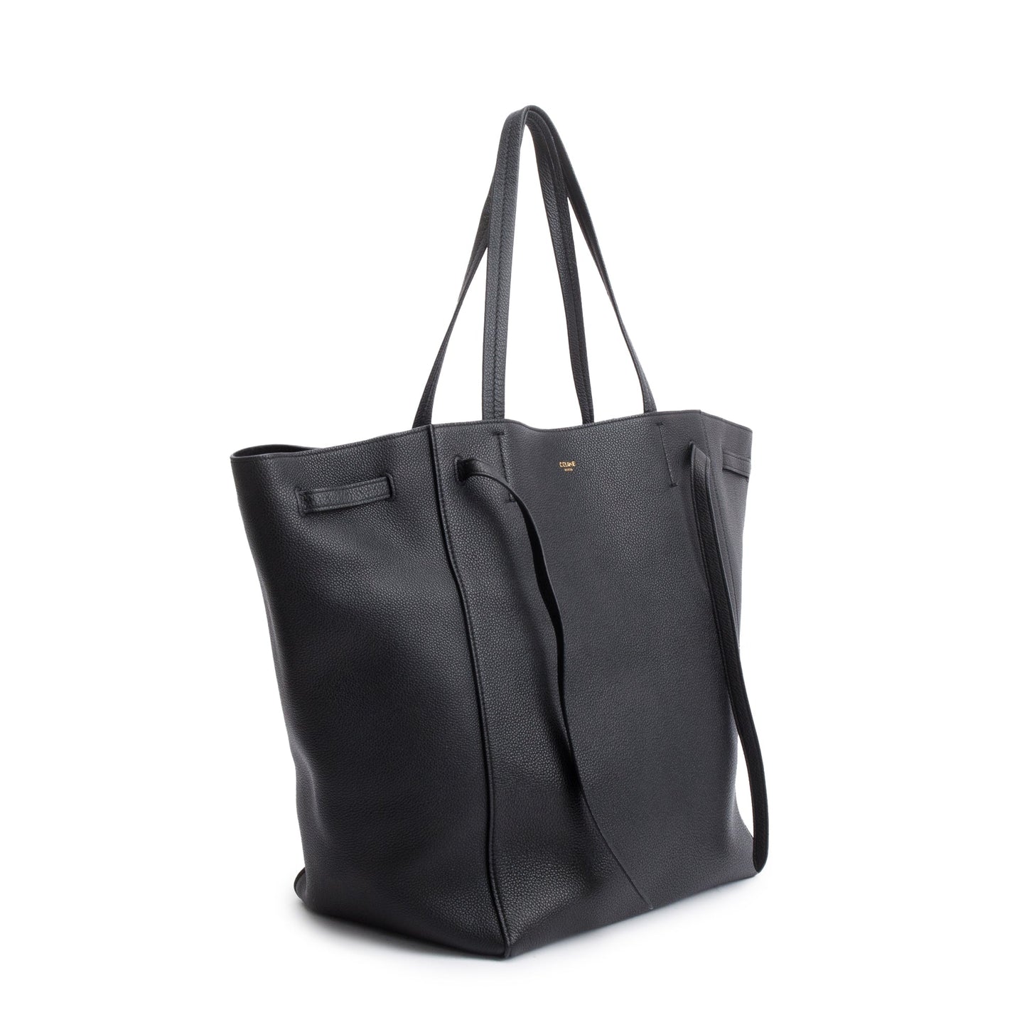 Celine Soft Grained Calfskin Cabas Phantom Tote Handbag Black Medium Tote Bag