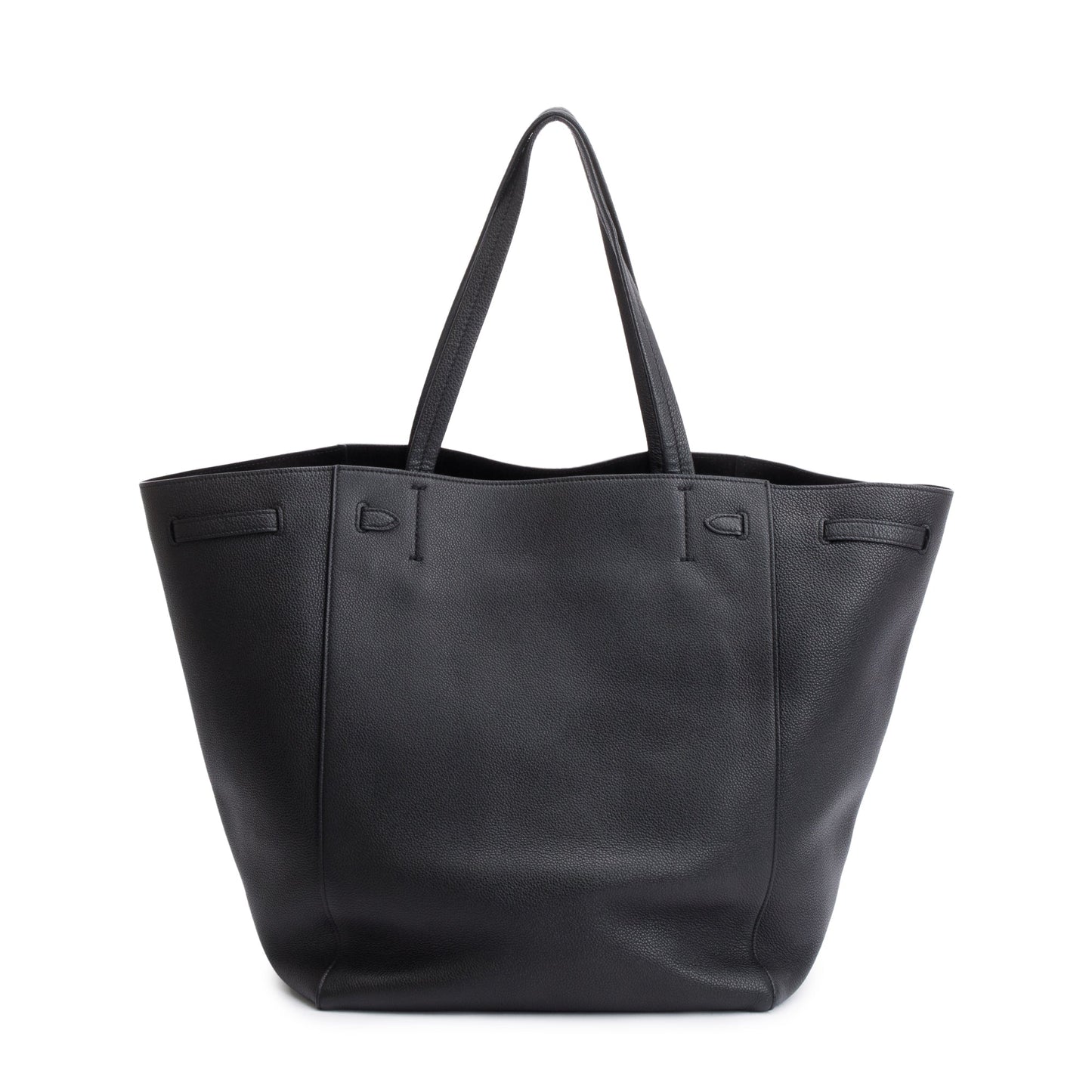 Celine Soft Grained Calfskin Cabas Phantom Tote Handbag Black Medium Tote Bag