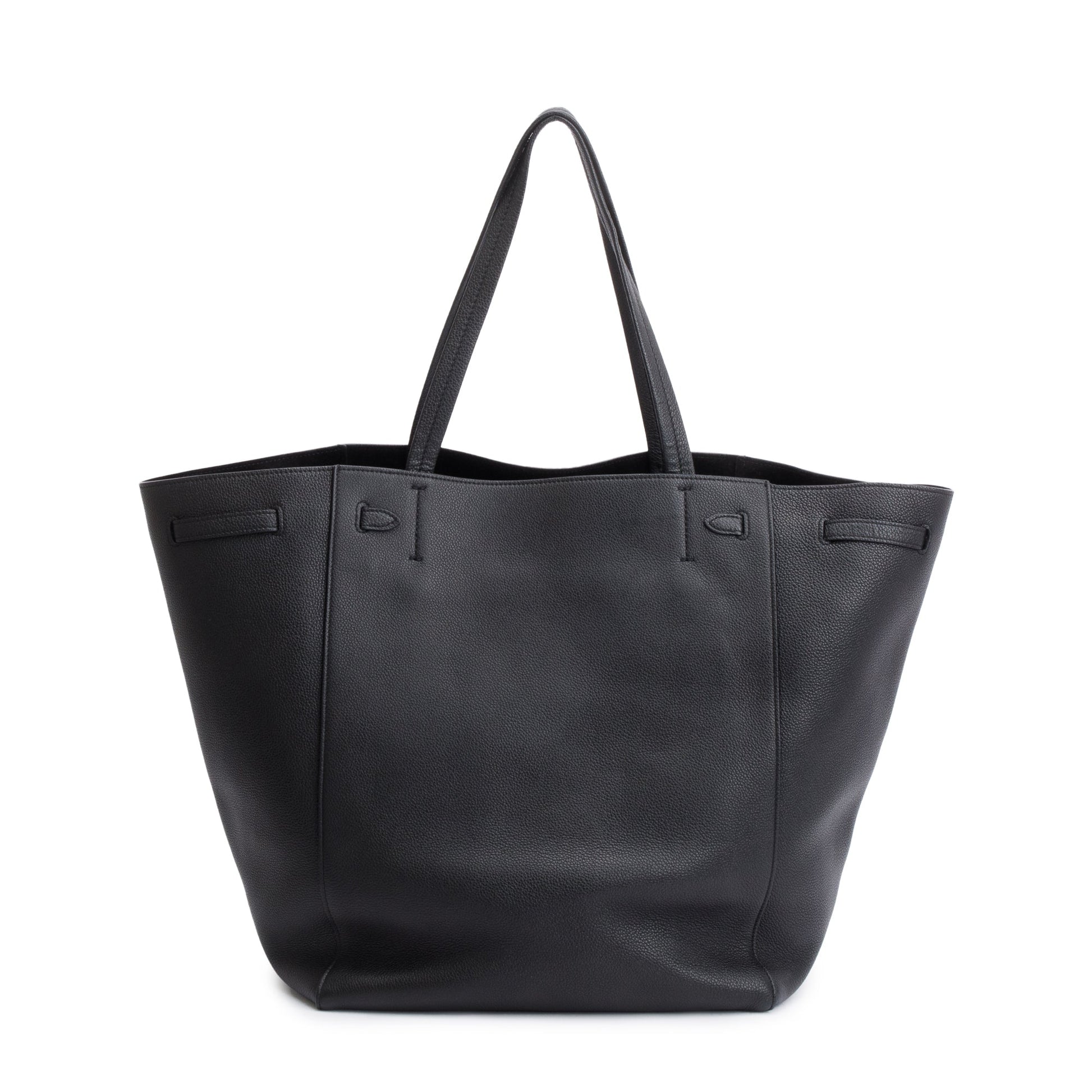 Celine Soft Grained Calfskin Cabas Phantom Tote Handbag Black Medium Tote Bag