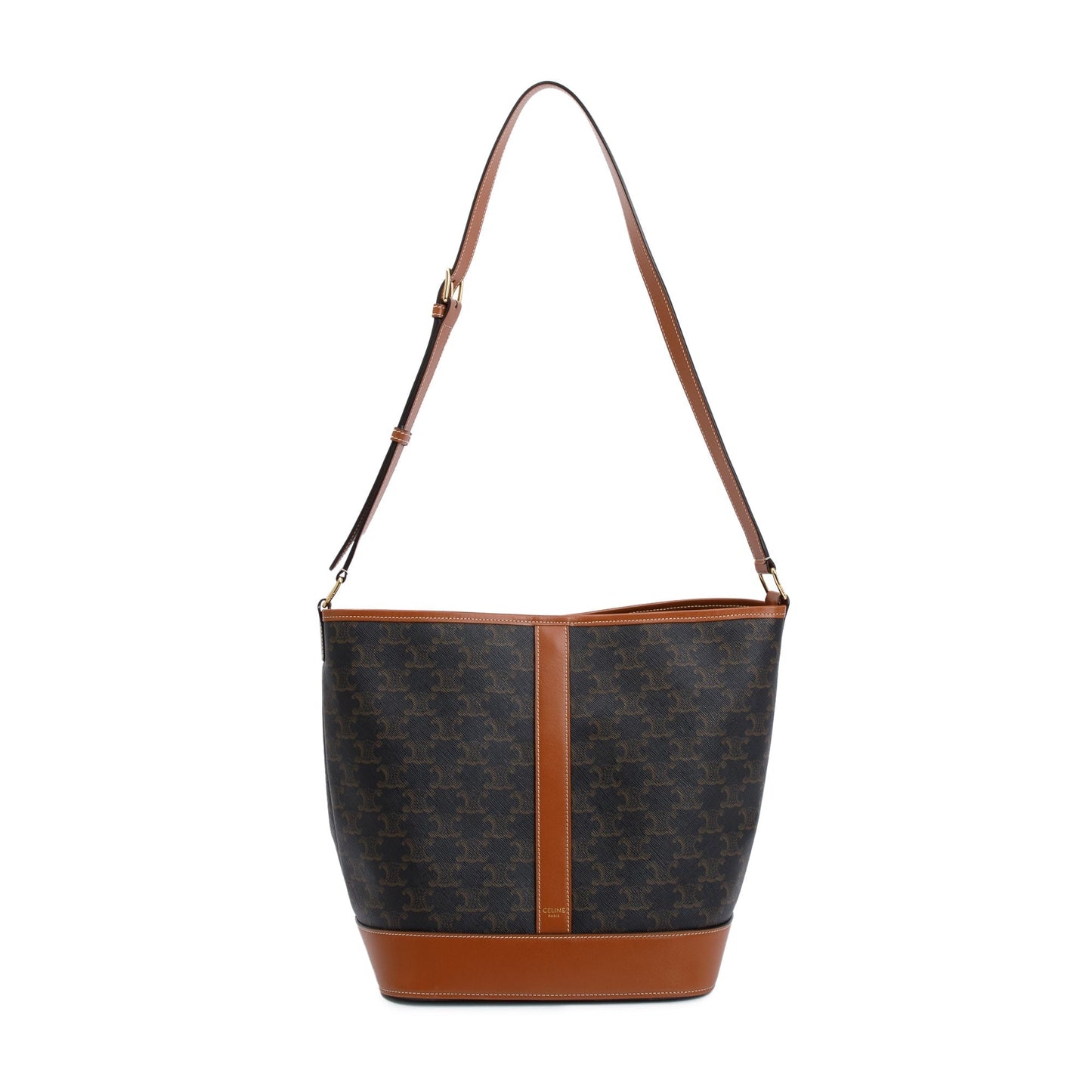 Celine Triomphe Bucket Bag Canvas Brown Bucket Bag