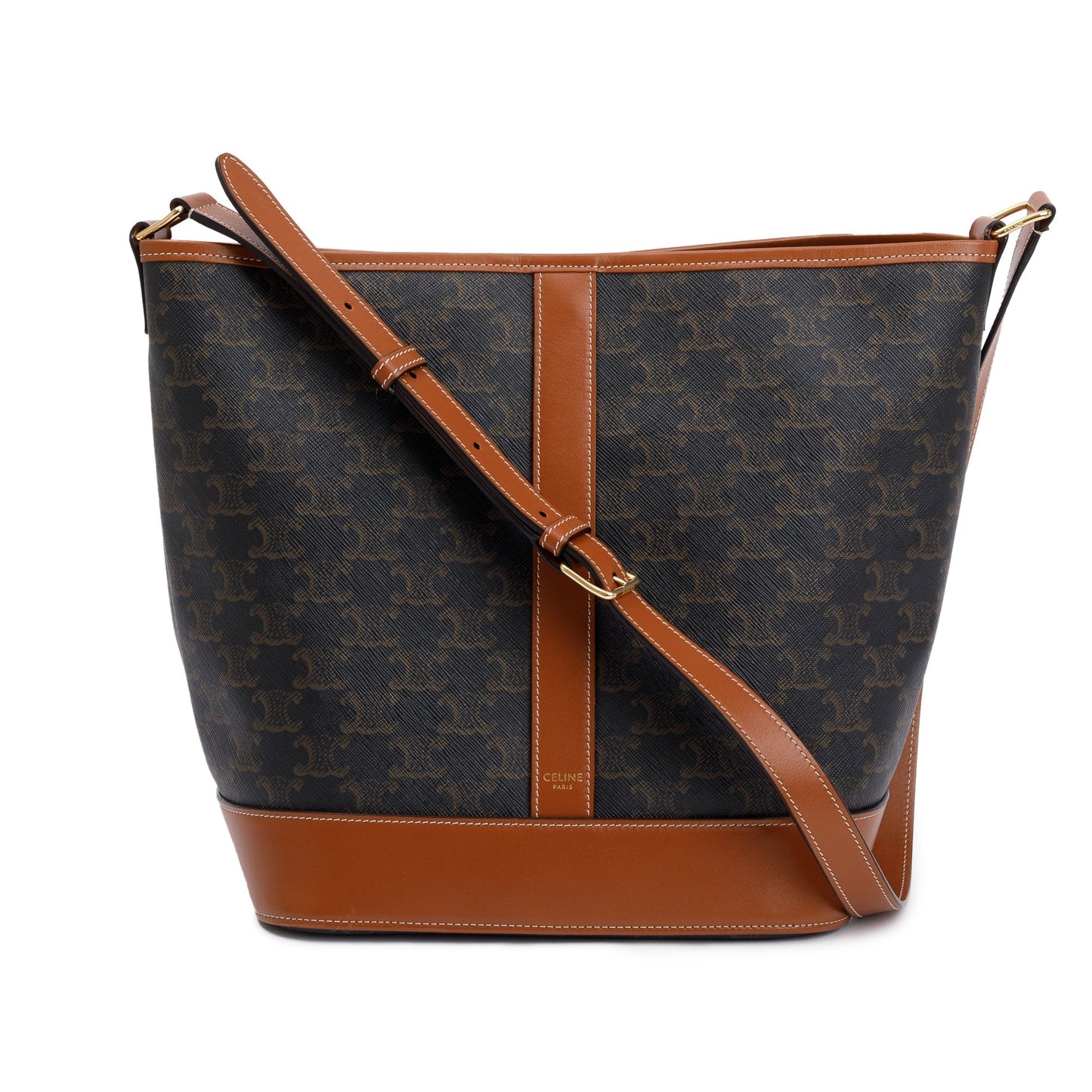 Celine Triomphe Bucket Bag Canvas Brown Bucket Bag