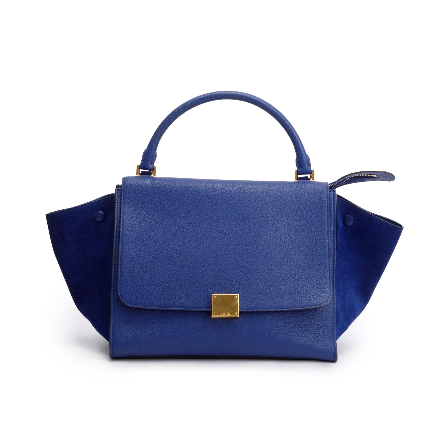 Celine Calfskin Medium Trapeze Bag Leather Suede Travel Bag