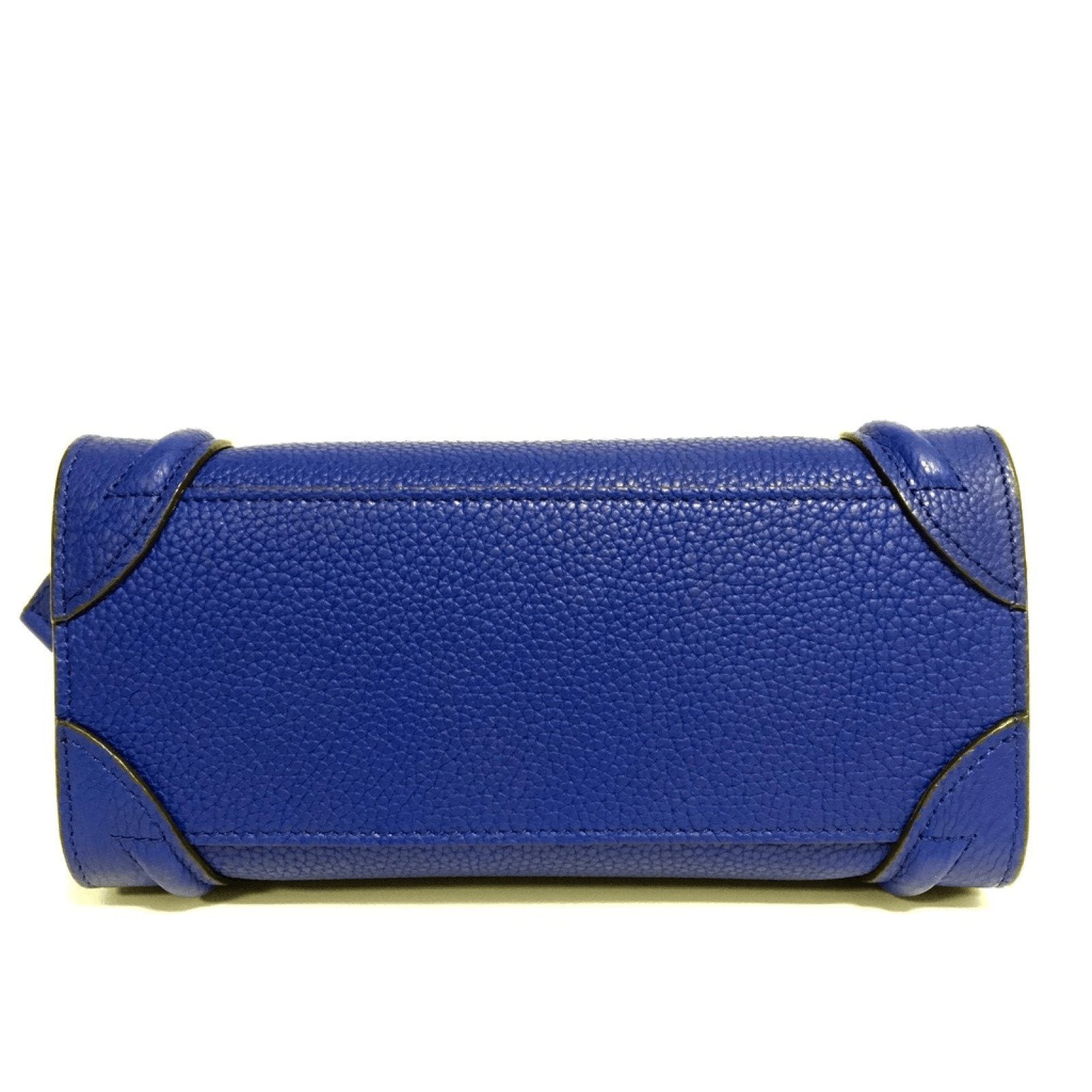 Celine Nano Luggage Tote Handbag Blue Tote Bag