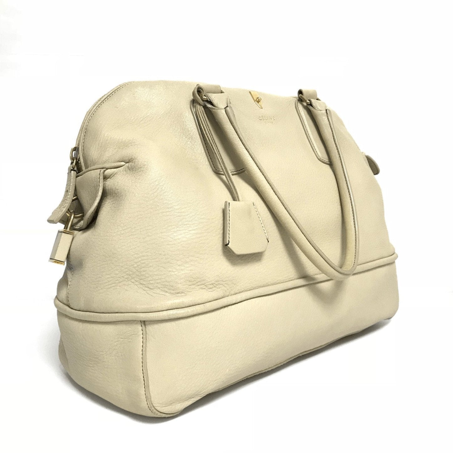 Celine Grey Padlock Deer Skin Bag Travel Bag
