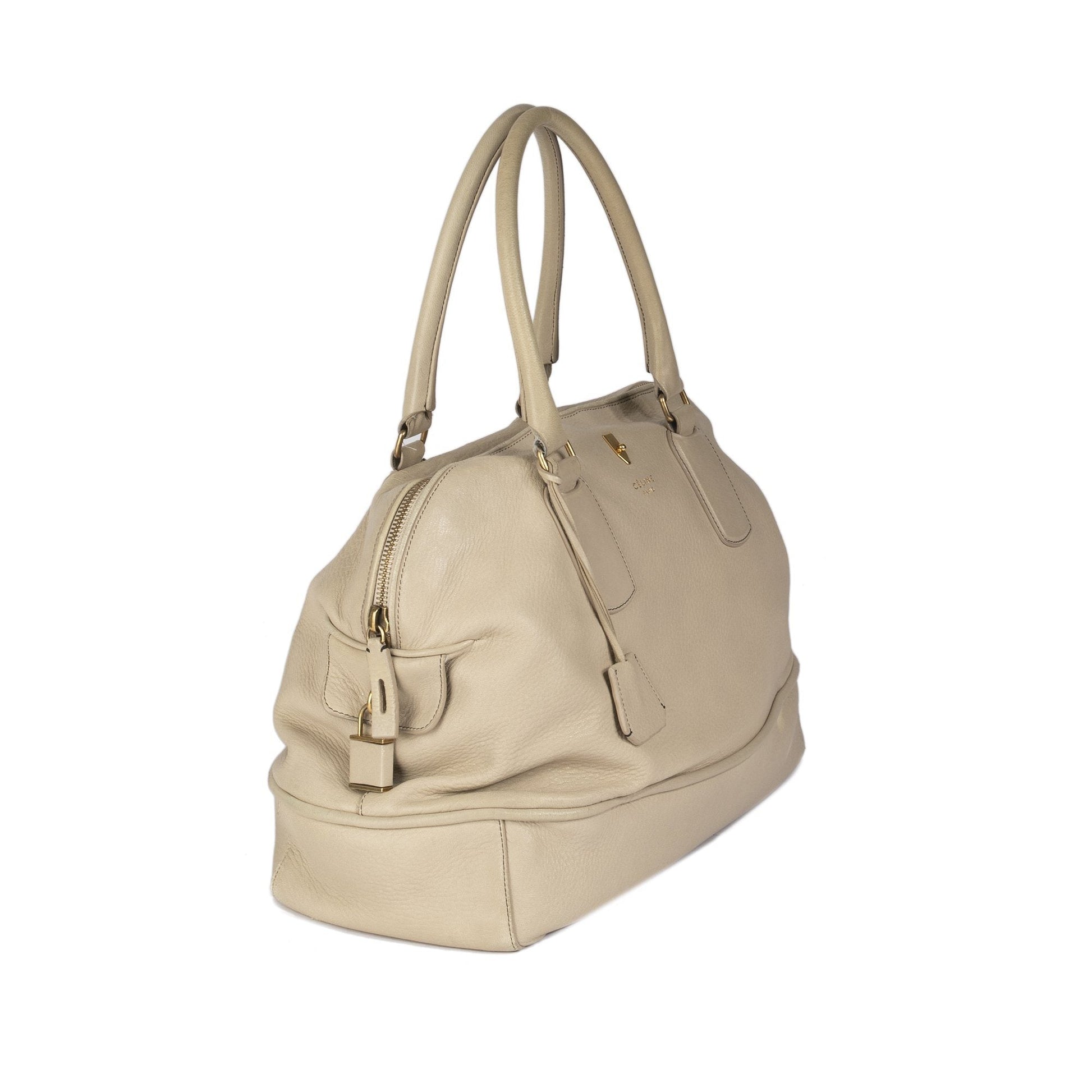 Celine Bowling Bag Leather Travel Bag