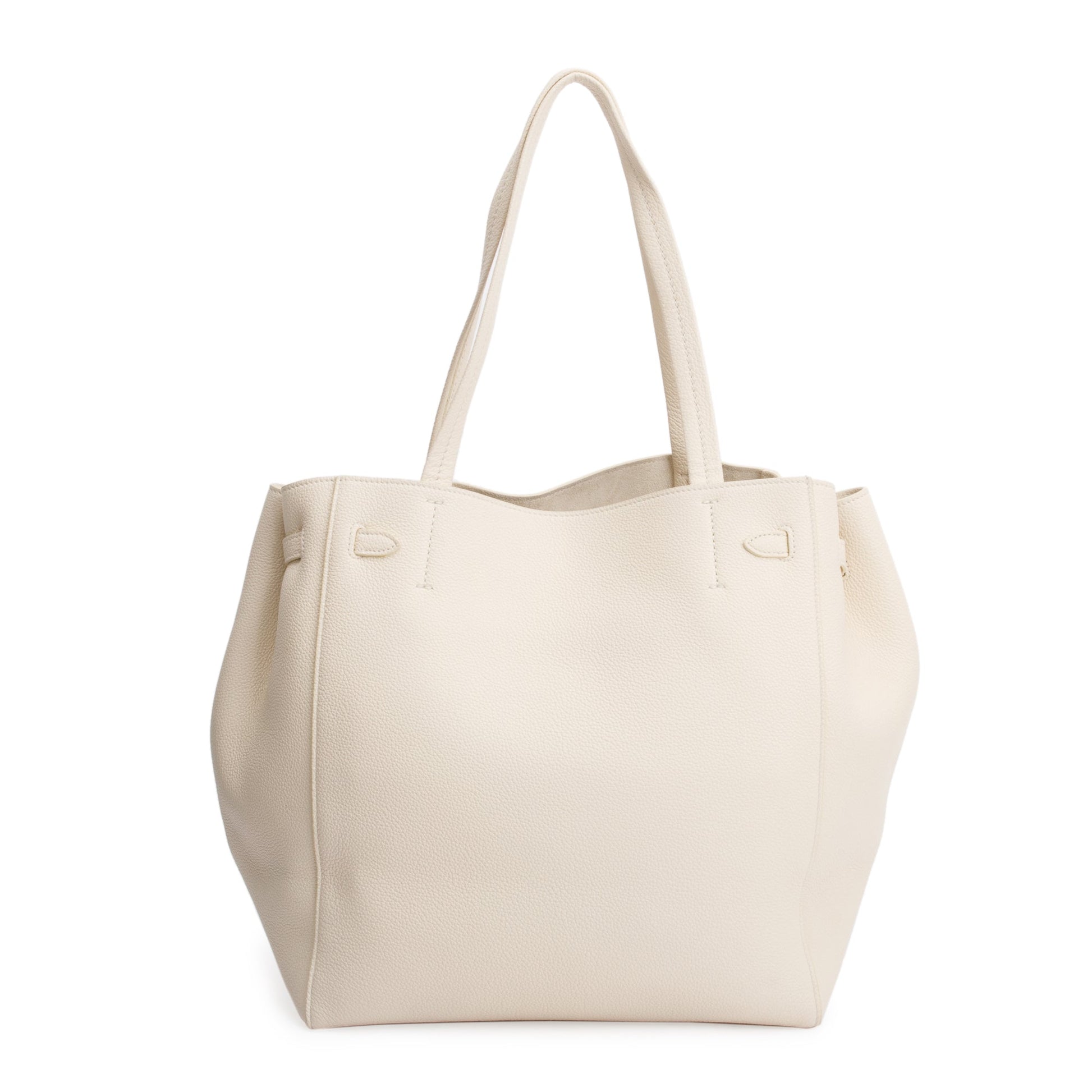 Celine Neutral Soft Grained Calfskin Cabas Phantom Tote Small Tote Bag