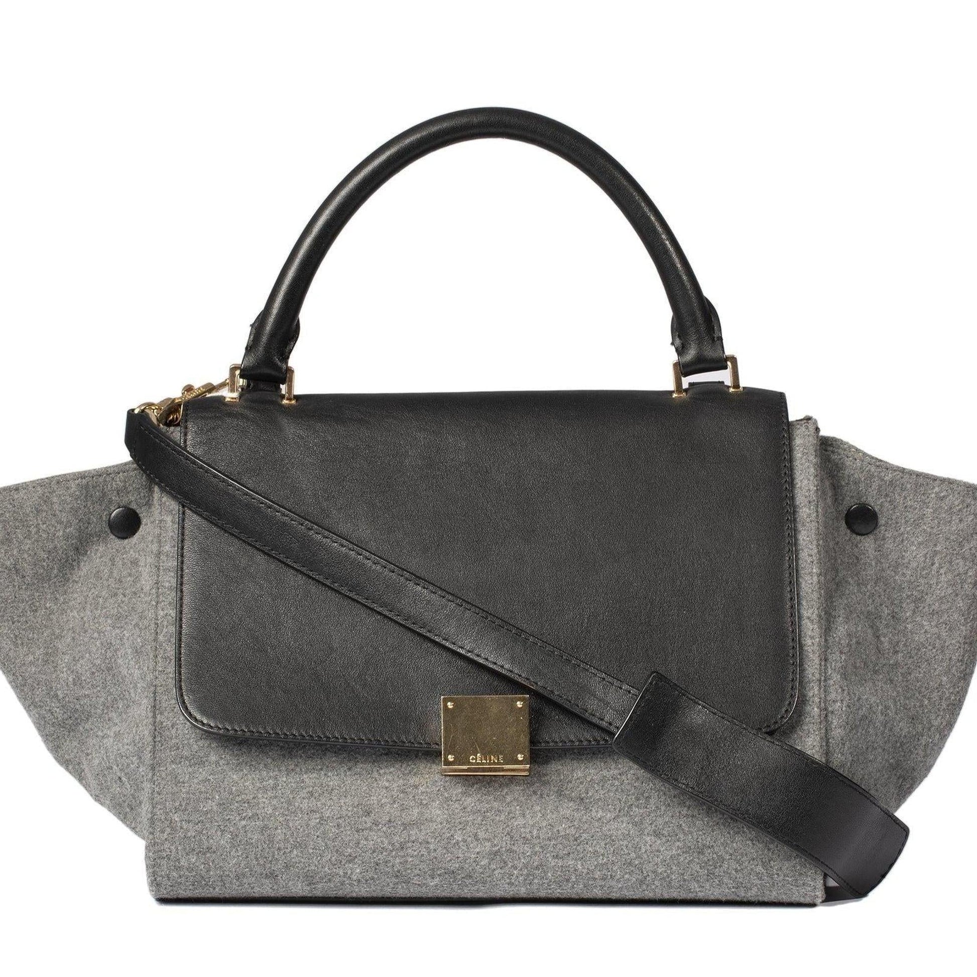 Celine Wool Trapeze Bag Small Travel Bag