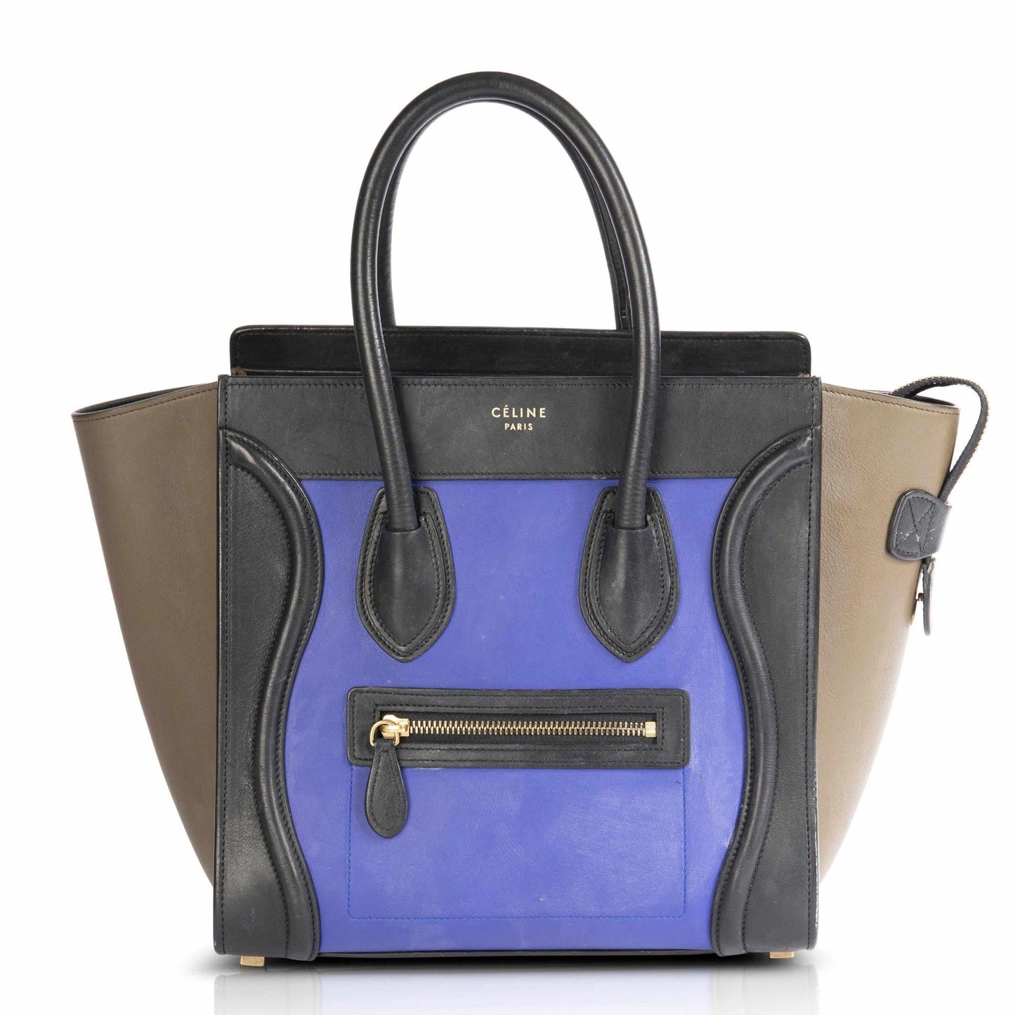 Celine Tricolour Micro Luggage Tote Handbag Tote Bag