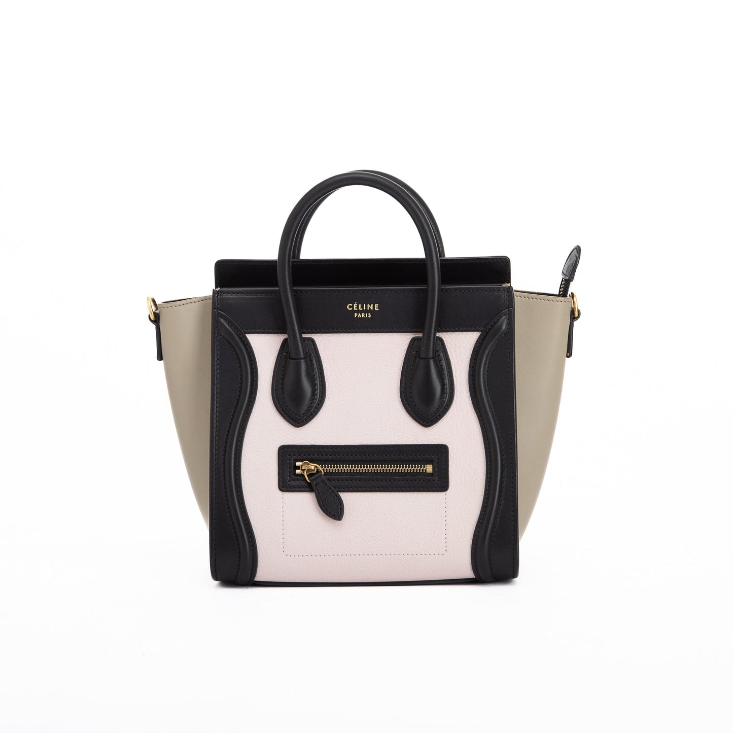 Celine Tricolour Nano Luggage Tote Handbag Tote Bag