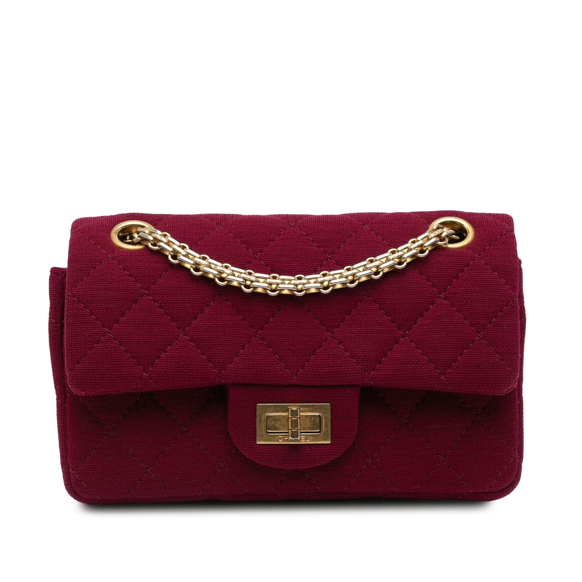 Chanel 2.55 Reissue Quilted Jersey Double Flap Mini Bag Flap 1