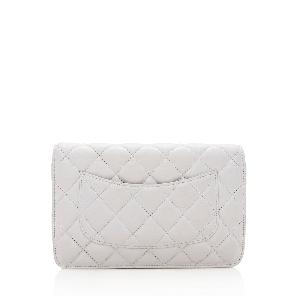 Chanel Aged Calfskin 2.55 Reissue Wallet On Bag Denim Mini Jewelry