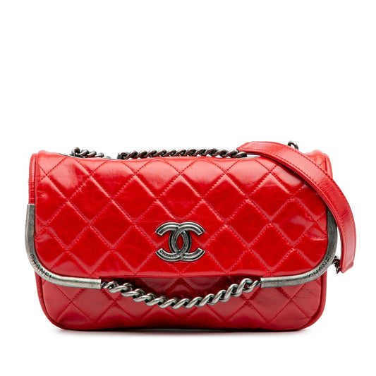 Chanel Aged Calfskin CC Frame Flap Handbag Flap 1