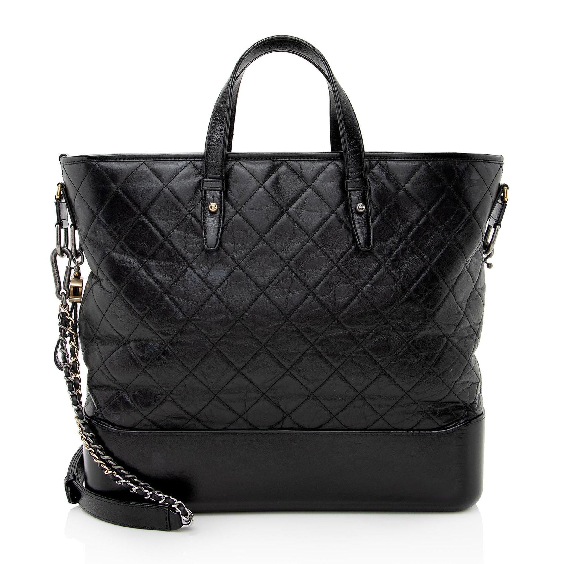 Chanel Aged Calfskin Gabrielle Shopping Tote Bag