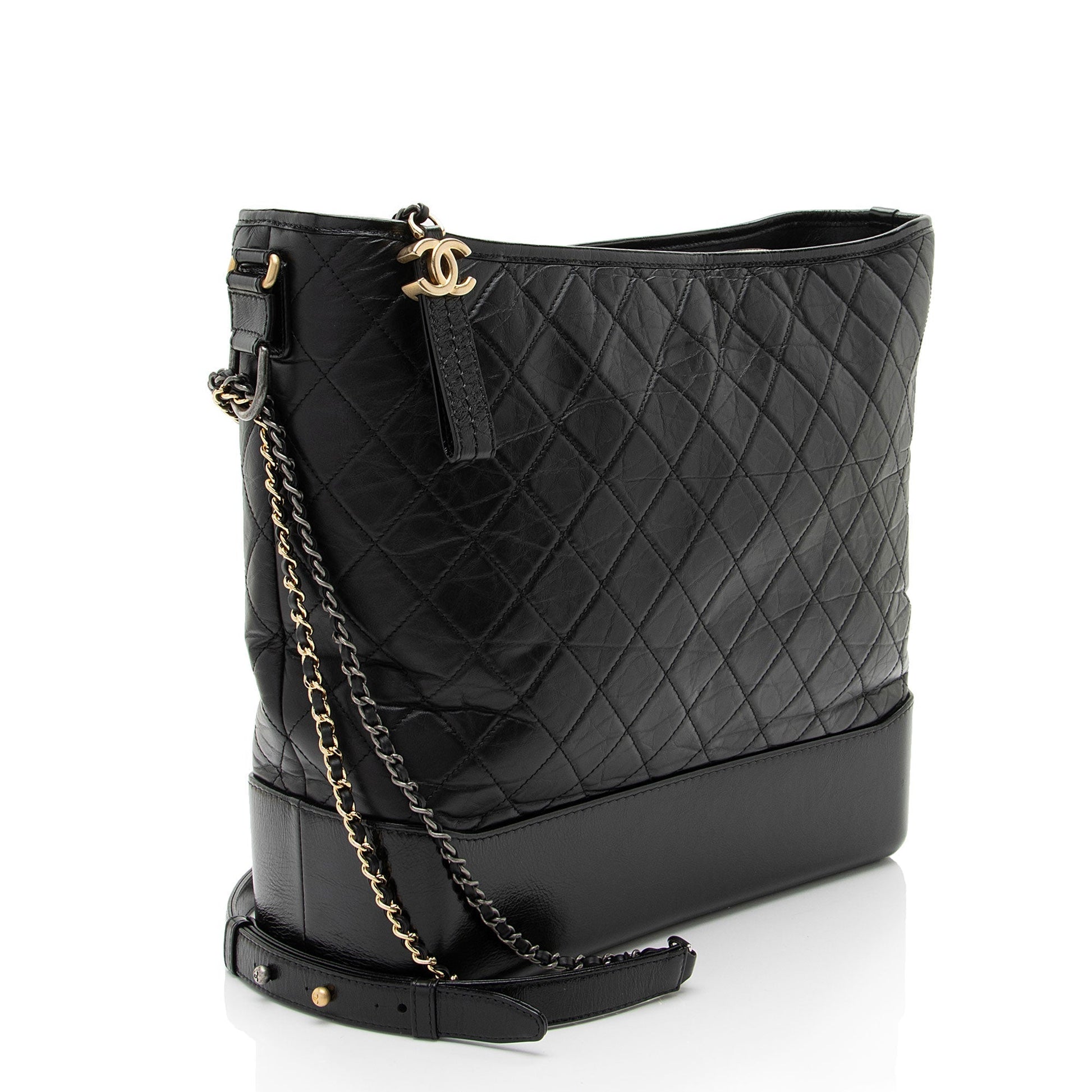 Chanel Aged Calfskin Gabrielle Maxi Hobo Shoulder Bag