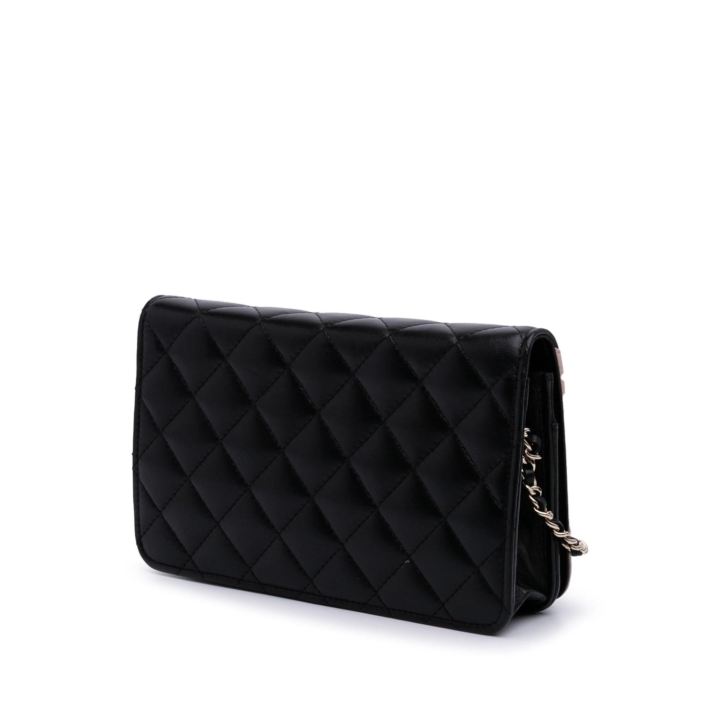 Chanel Bicolor Quilted Lambskin Camellia on Wallet Case