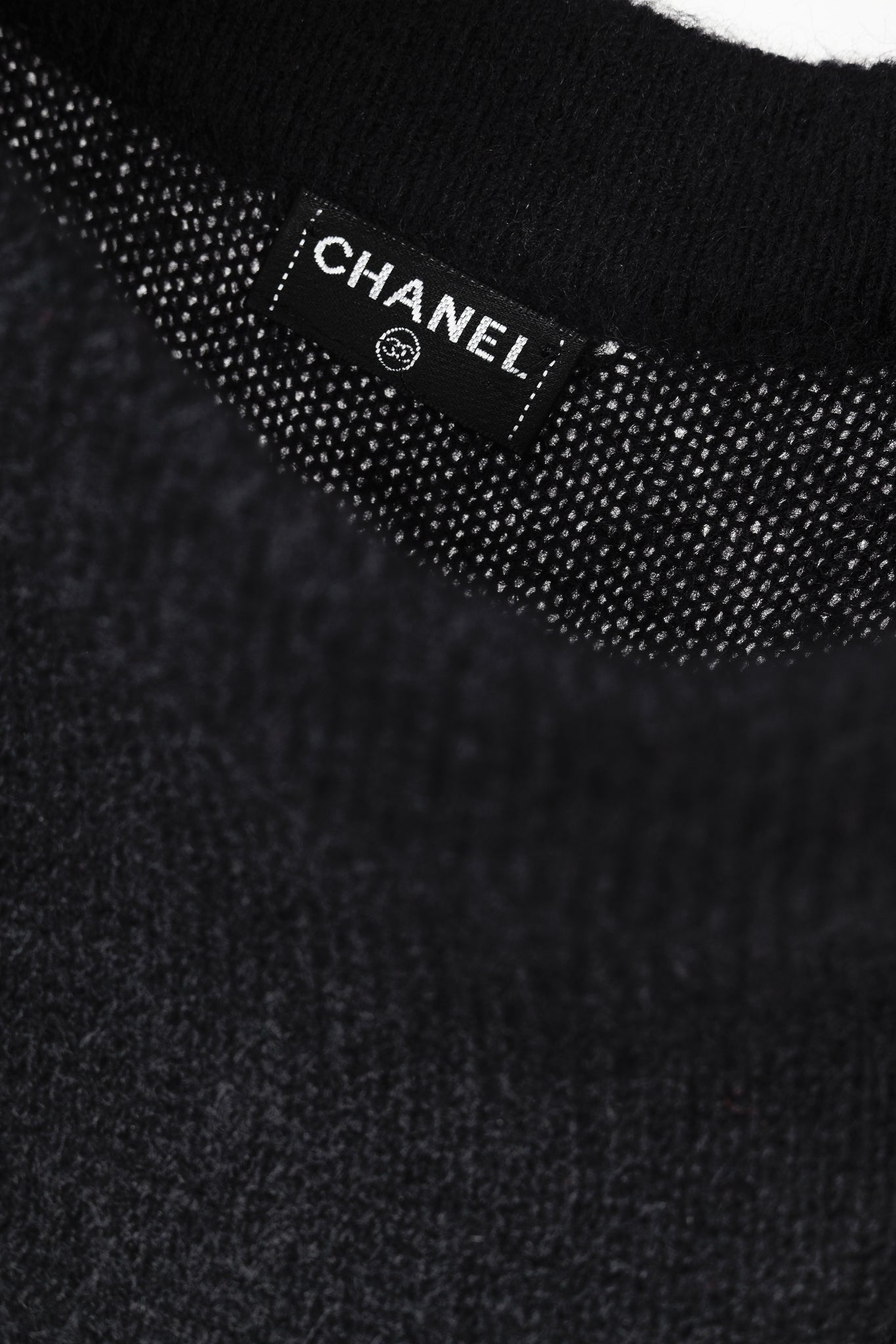 Chanel Black Wool & Mohair Tiered-Hem Skirt