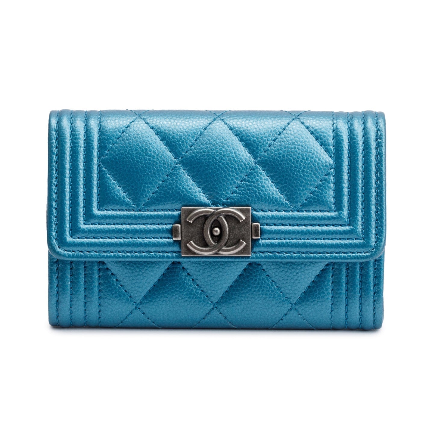 Chanel Blue uthenticity Card Wallet Case