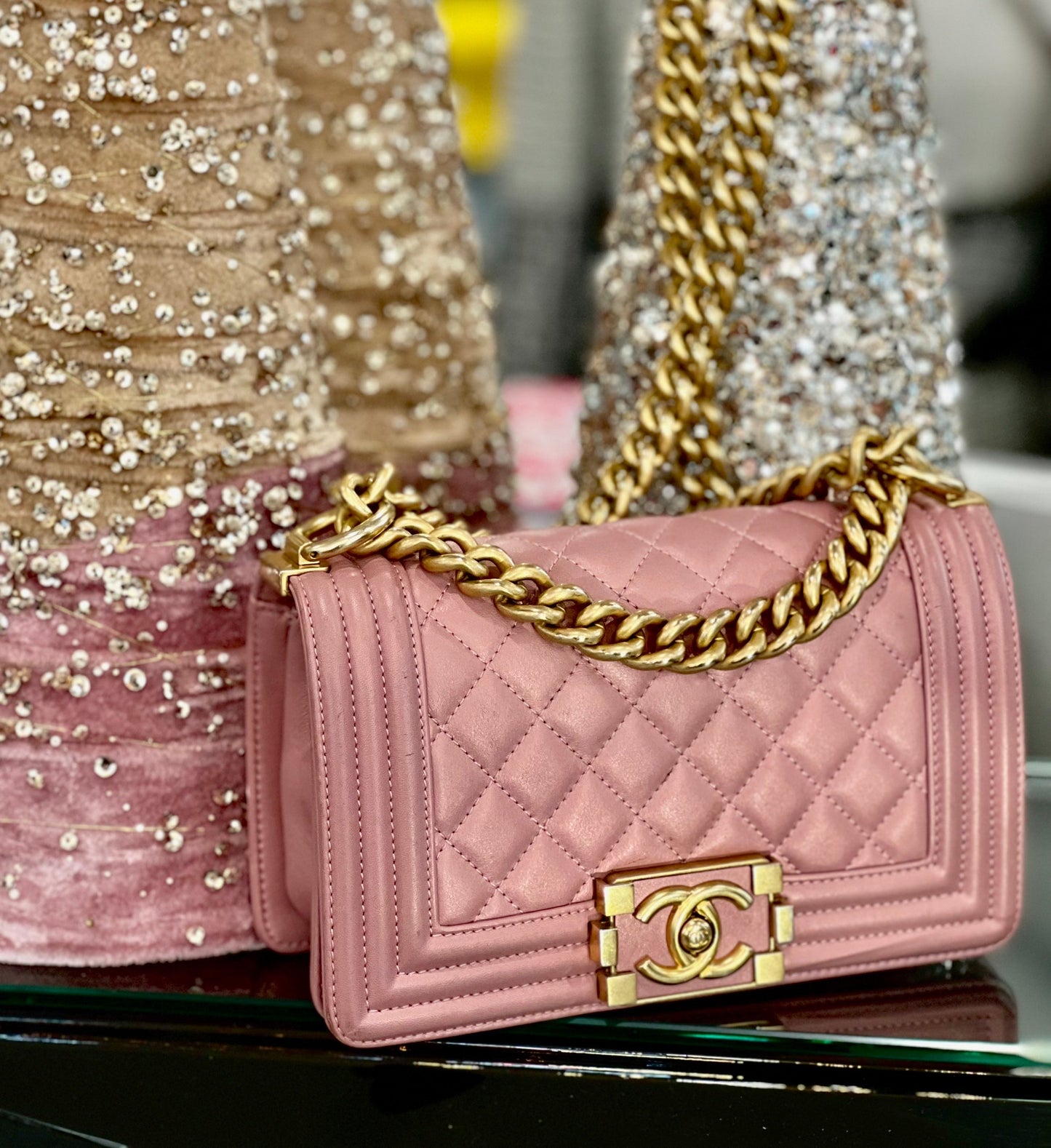 Chanel QUILTED G Pink Small Shoulder Bag