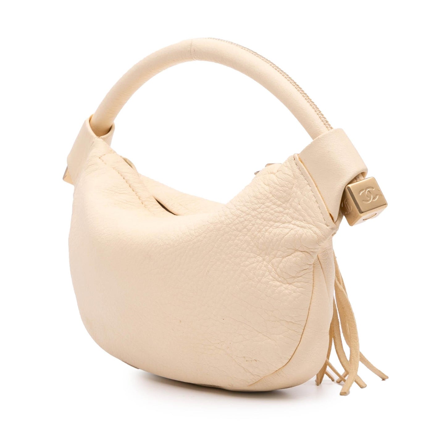 Chanel CC Calfskin Tassel Hobo Shoulder Bag