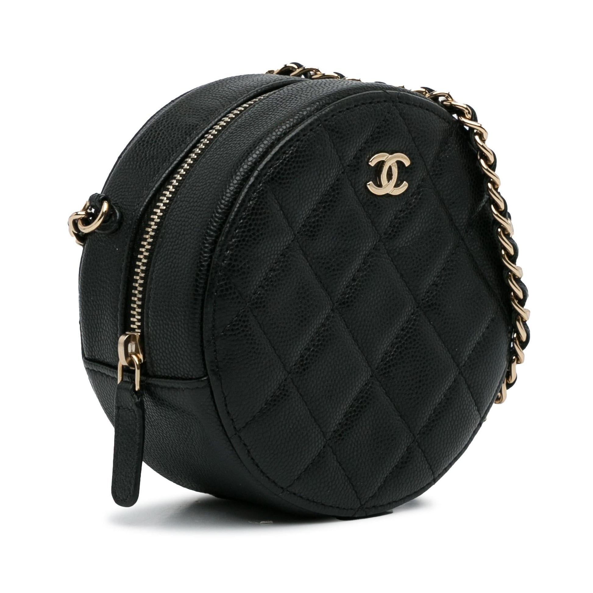 Chanel CC Caviar Round SHG-NunLyg Crossbody Bag