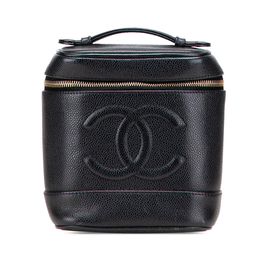 Chanel CC Caviar Vanity Handbag Bag 2
