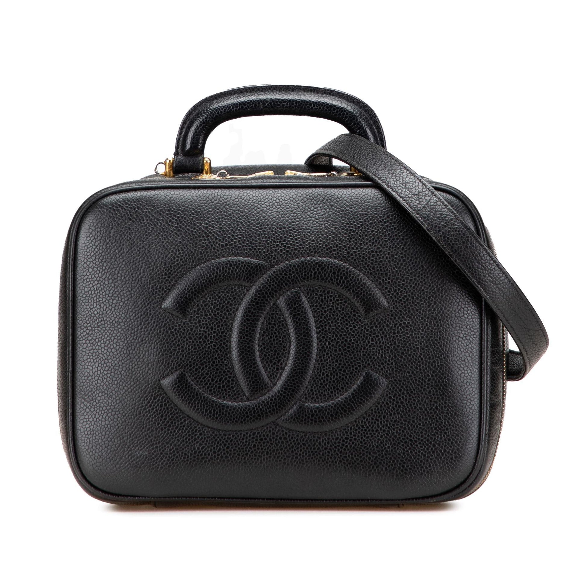 Chanel CC Caviar Vanity Handbag Case 1