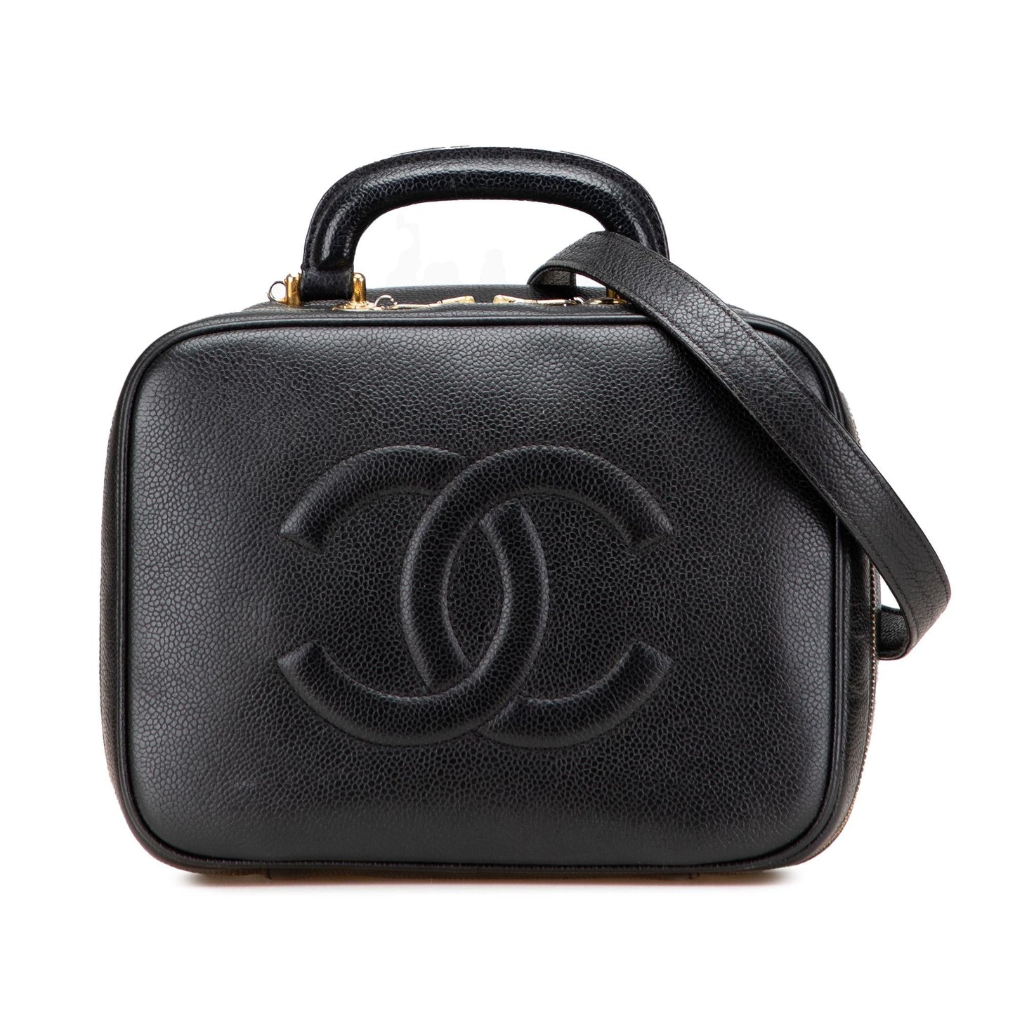 Chanel CC Caviar Vanity Handbag Case 2