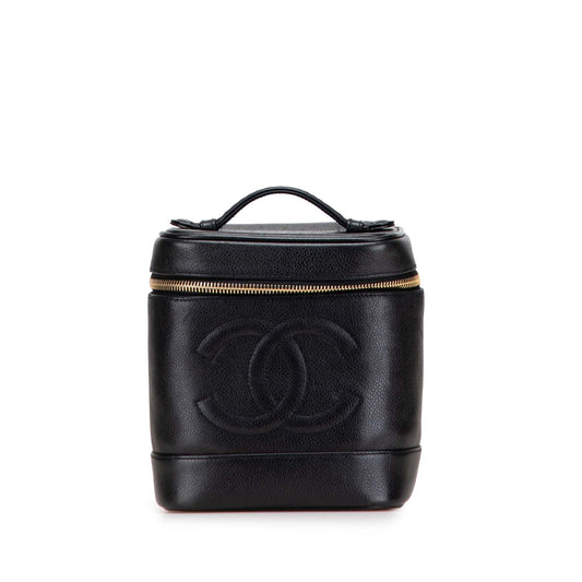 Chanel CC Caviar Vanity Handbag Case 3