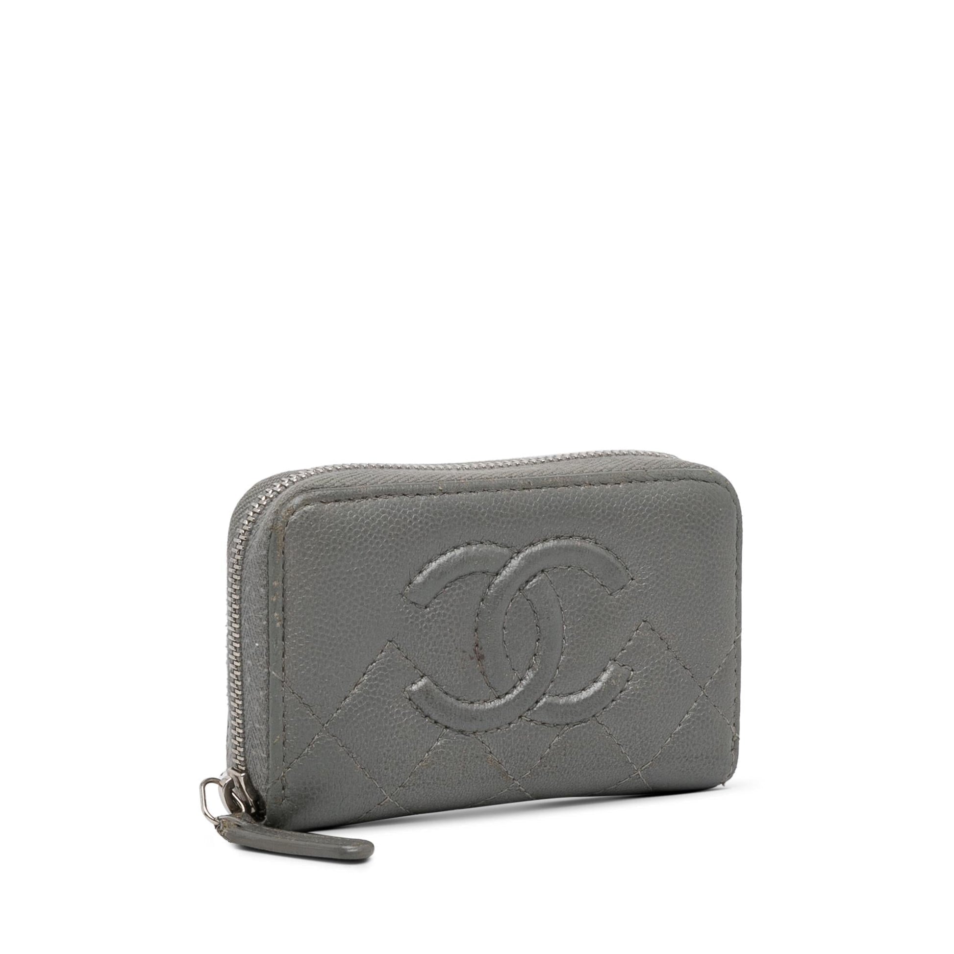 Chanel CC Caviar Zip Coin Handbag