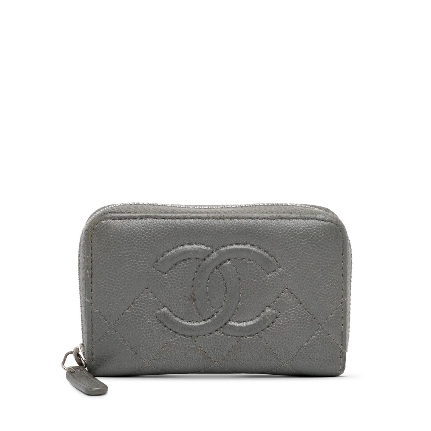 Chanel CC Caviar Zip Coin Handbag Coin Pouch