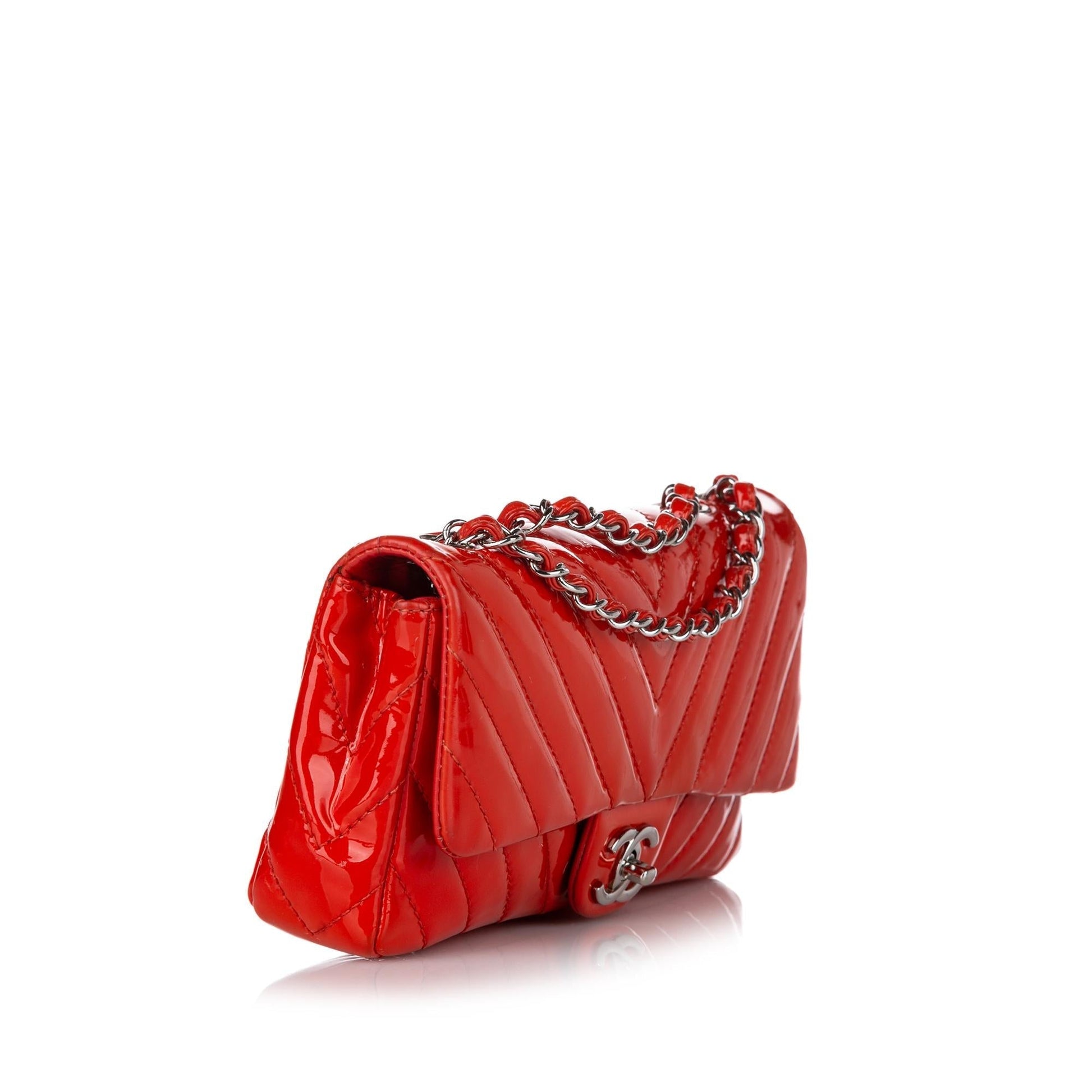Chanel CC Chevron Classic Single Flap SHG Shoulder Bag