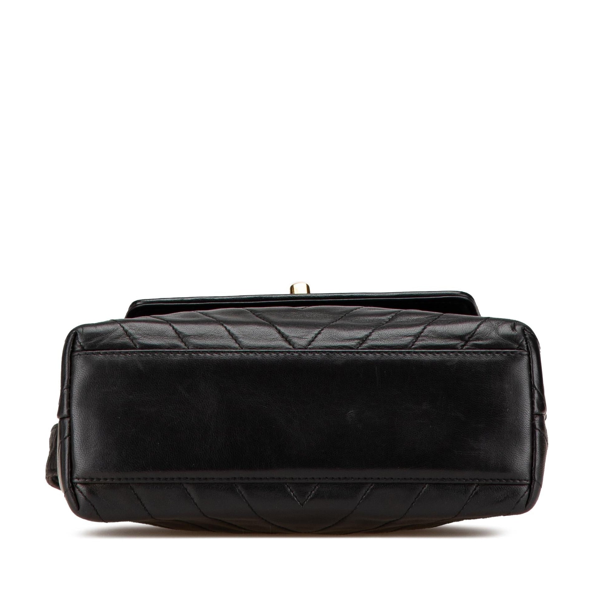 Chanel CC Chevron Lambskin Flap Handbag