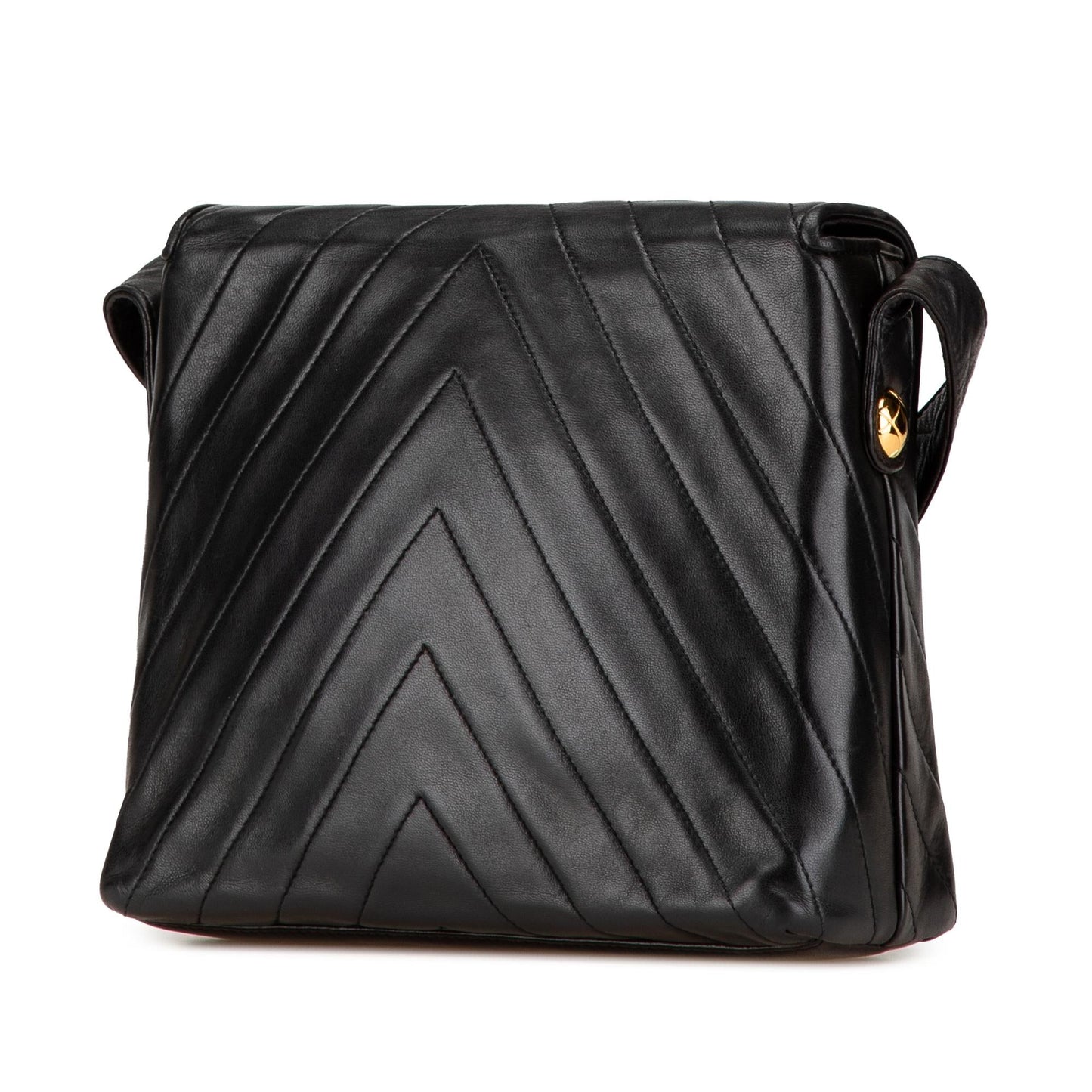 Chanel CC Chevron Lambskin Flap Handbag