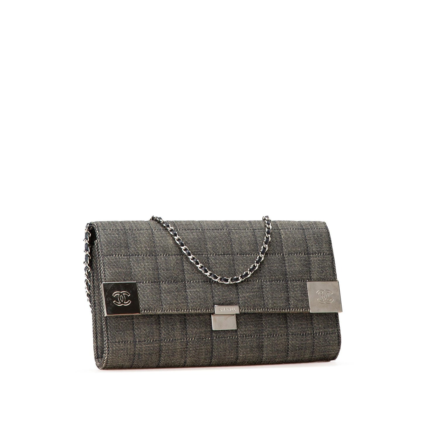 Chanel CC Choco Bar Denim Flap Handbag Flap 1