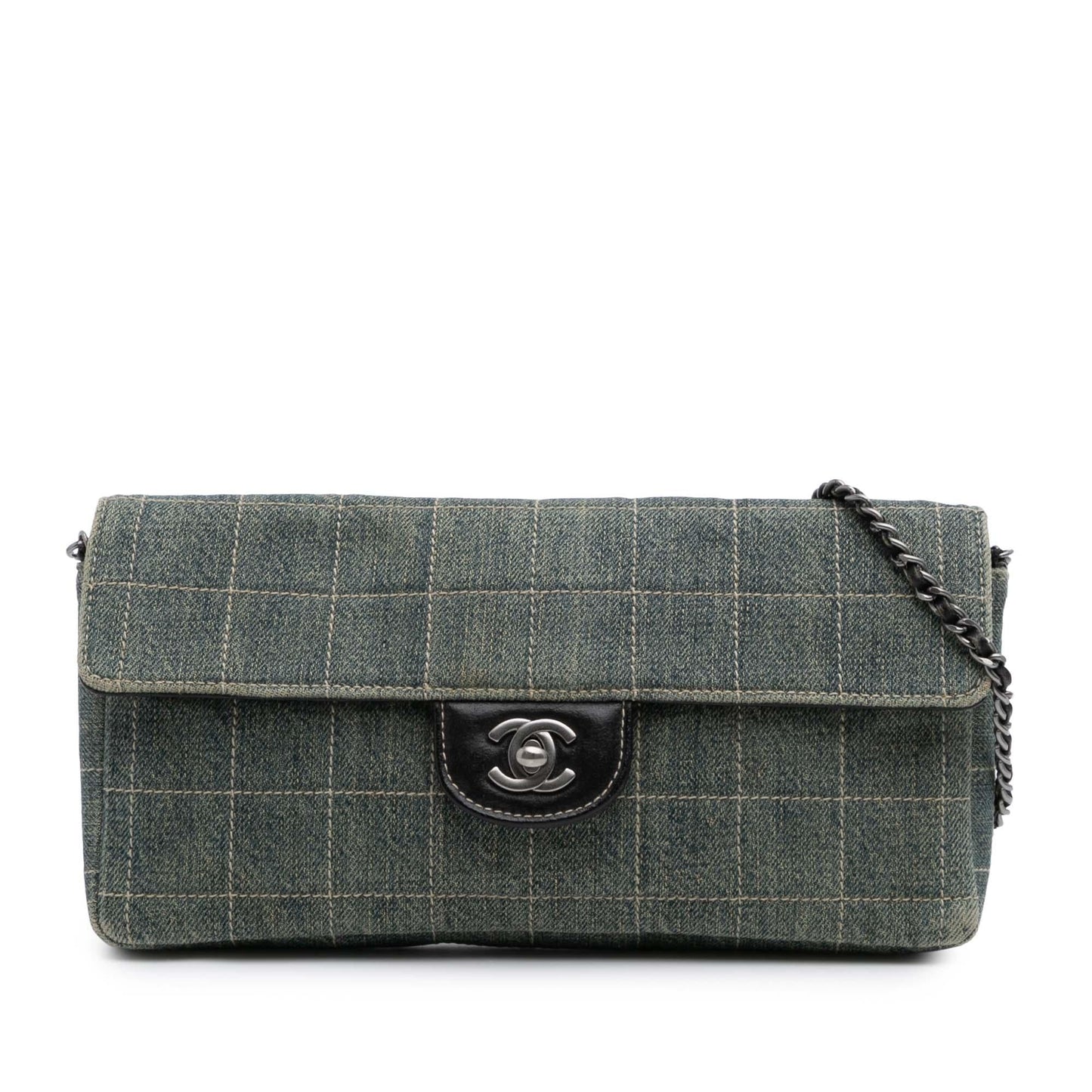 Chanel CC Chocolate Bar Denim East West Handbag