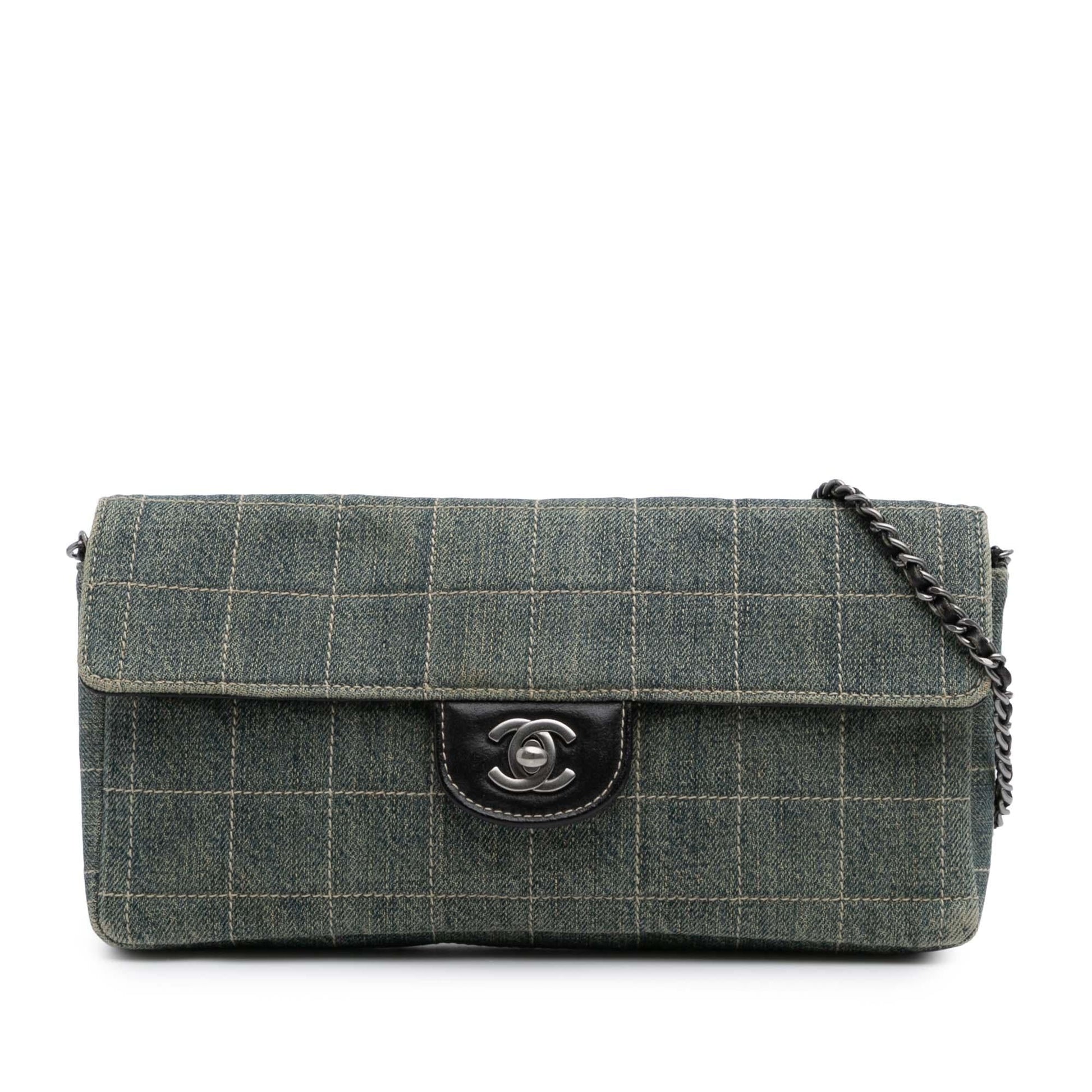 Chanel CC Chocolate Bar Denim East West Handbag