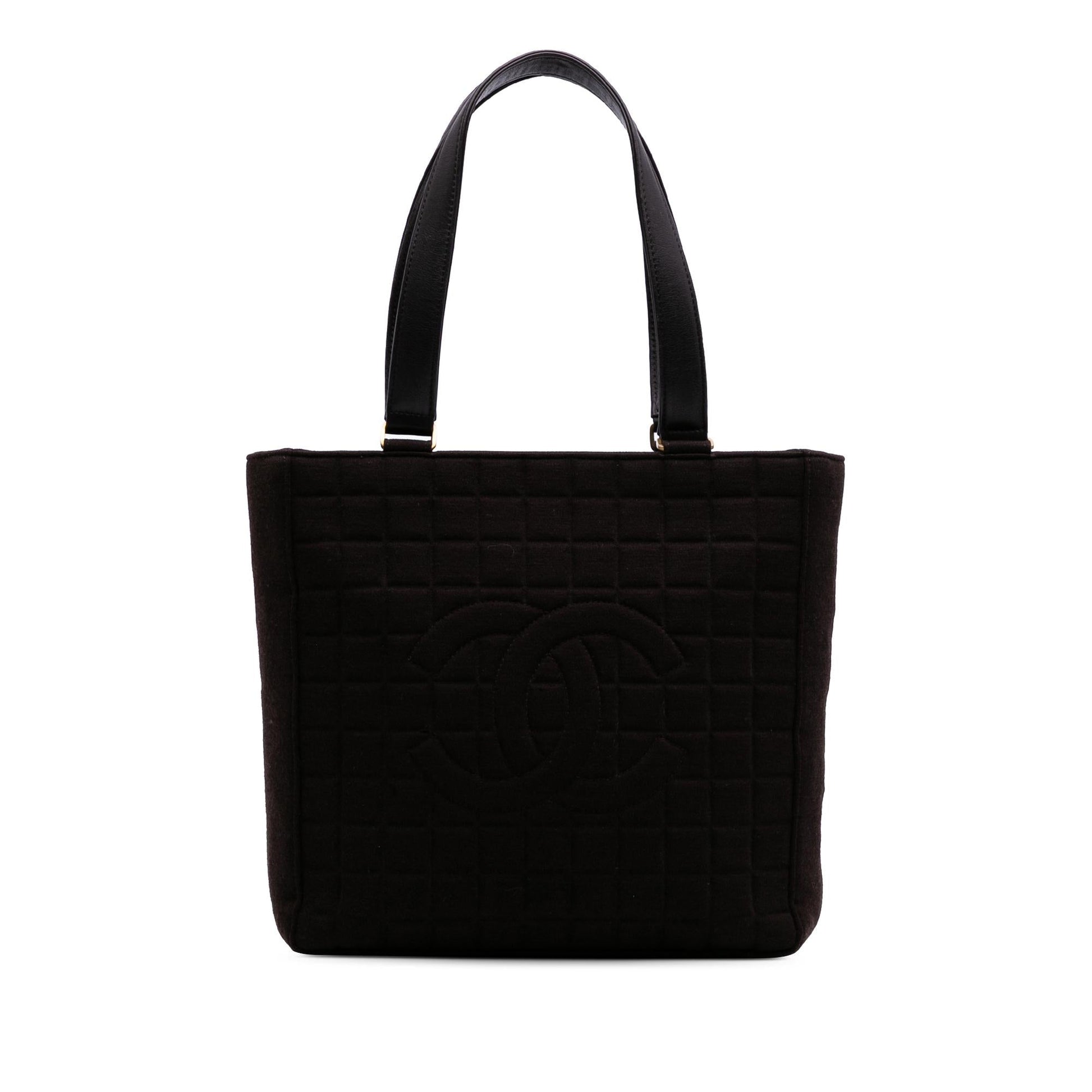 Chanel CC Chocolate Bar Jersey Tote Bag Tote 1