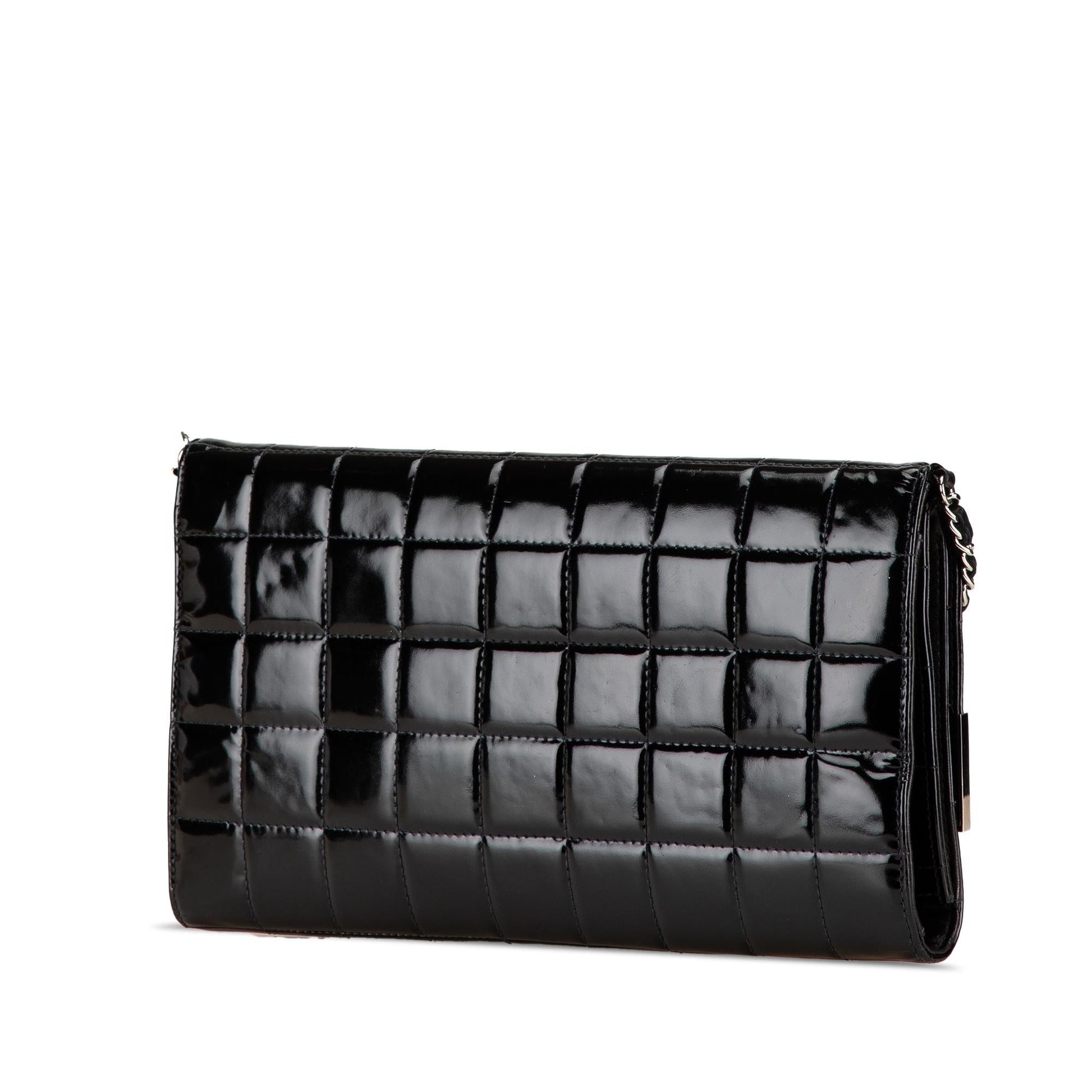 Chanel CC Chocolate Bar Patent on Clutch Bag