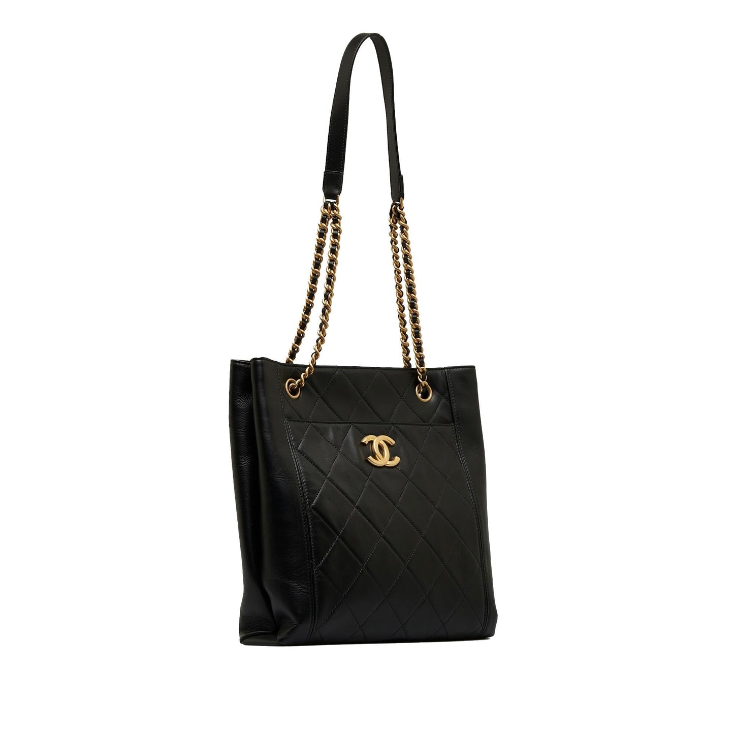 Chanel CC Front Pocket Calfskin Shopping SHG-AMS7oG Tote Bag
